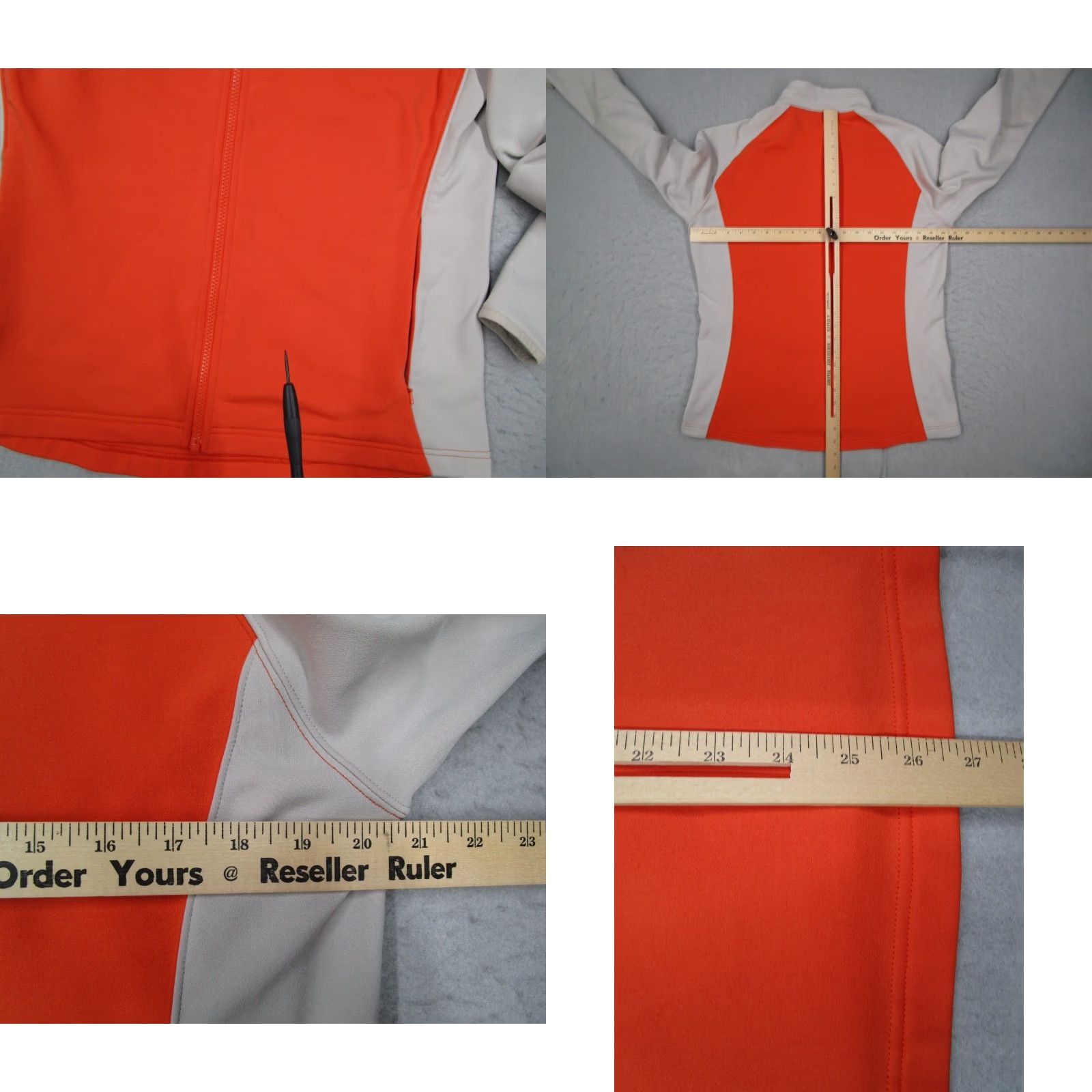 The North Face The North Face Jacket Women Large Orange Flight Series Full Zip TKA Stretch Pockets Logo Basic Jacket Fall Spring Winter Polyester Women Size L / US 10 / IT 46 - 8 Thumbnail