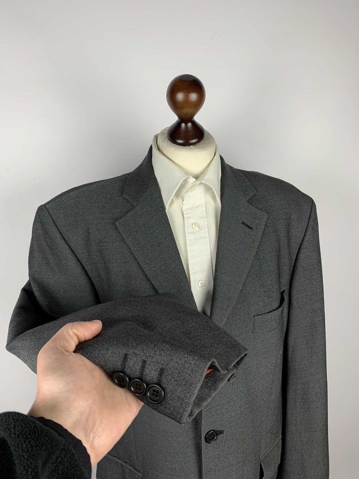 Balmain Vintage Balmain Paris Charcoal Blazer Suit Jacket Men’s 40S Size 40S - 10 Thumbnail