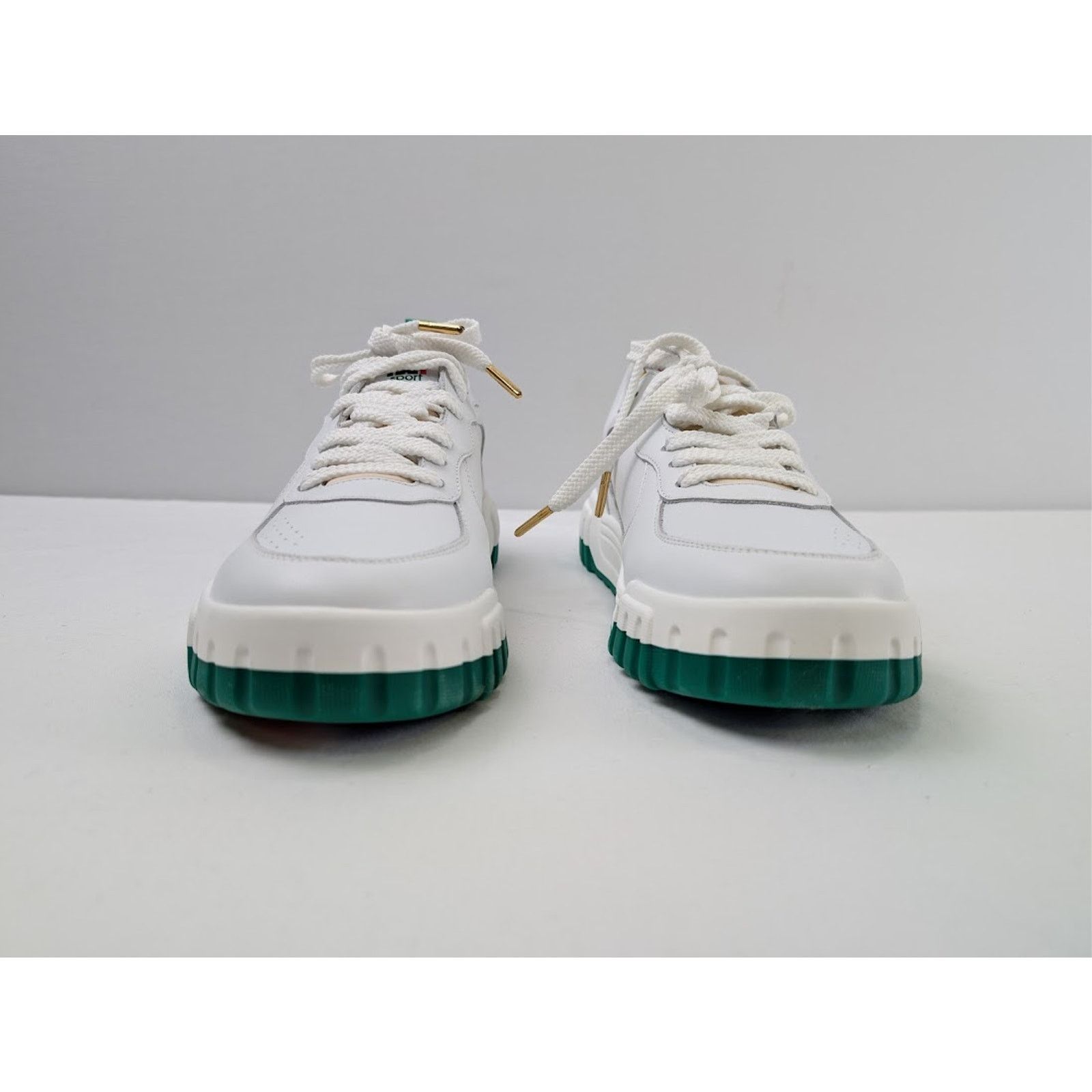 Casablanca o1rshd1 Leather Court Sneaker in White/Green Size US 13 / EU 46 - 8 Thumbnail