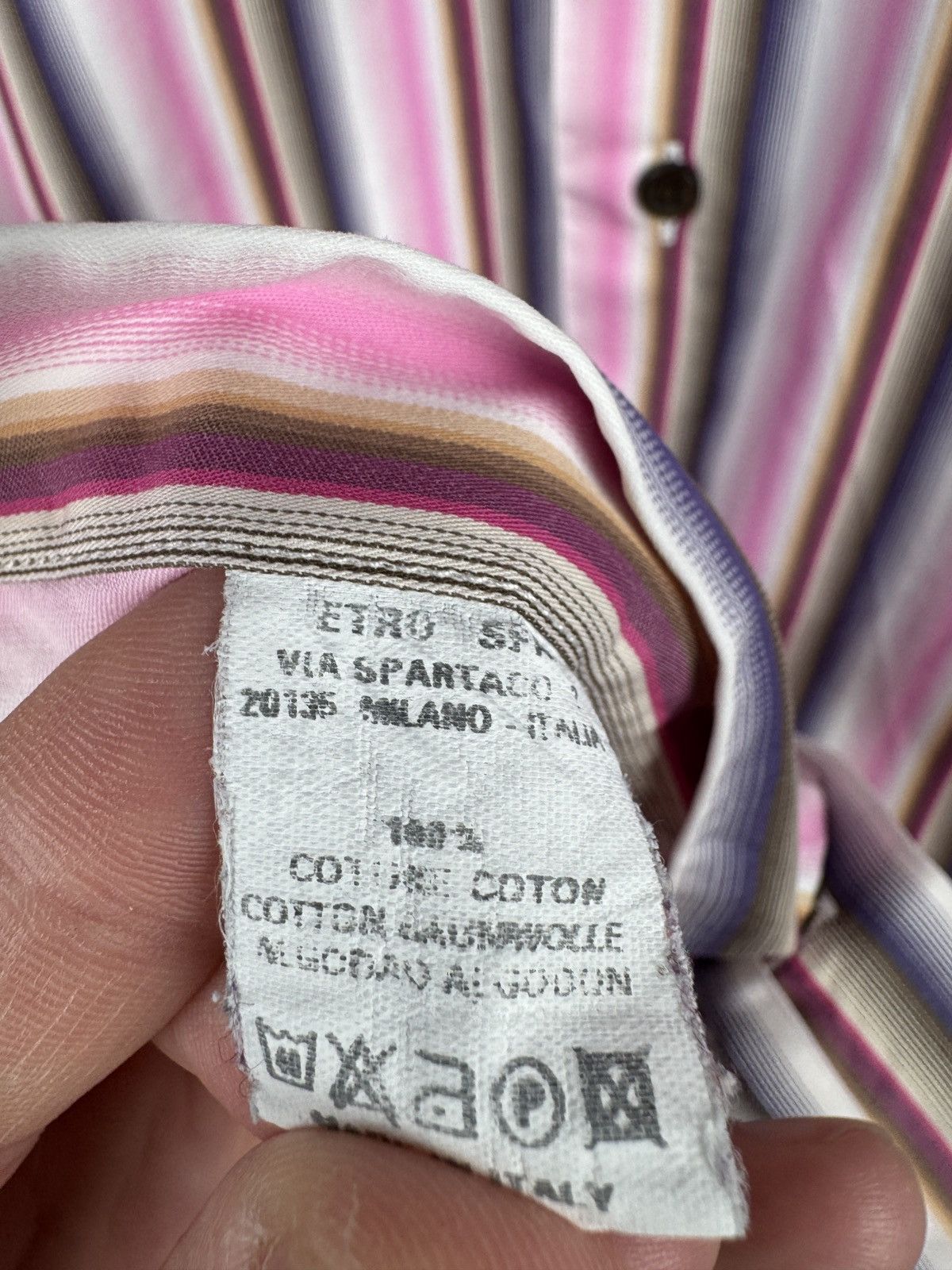Etro Men’s Etro Milano Striped Shirt Button Up Long Sleeve Size US XXL / EU 58 / 5 - 6 Thumbnail