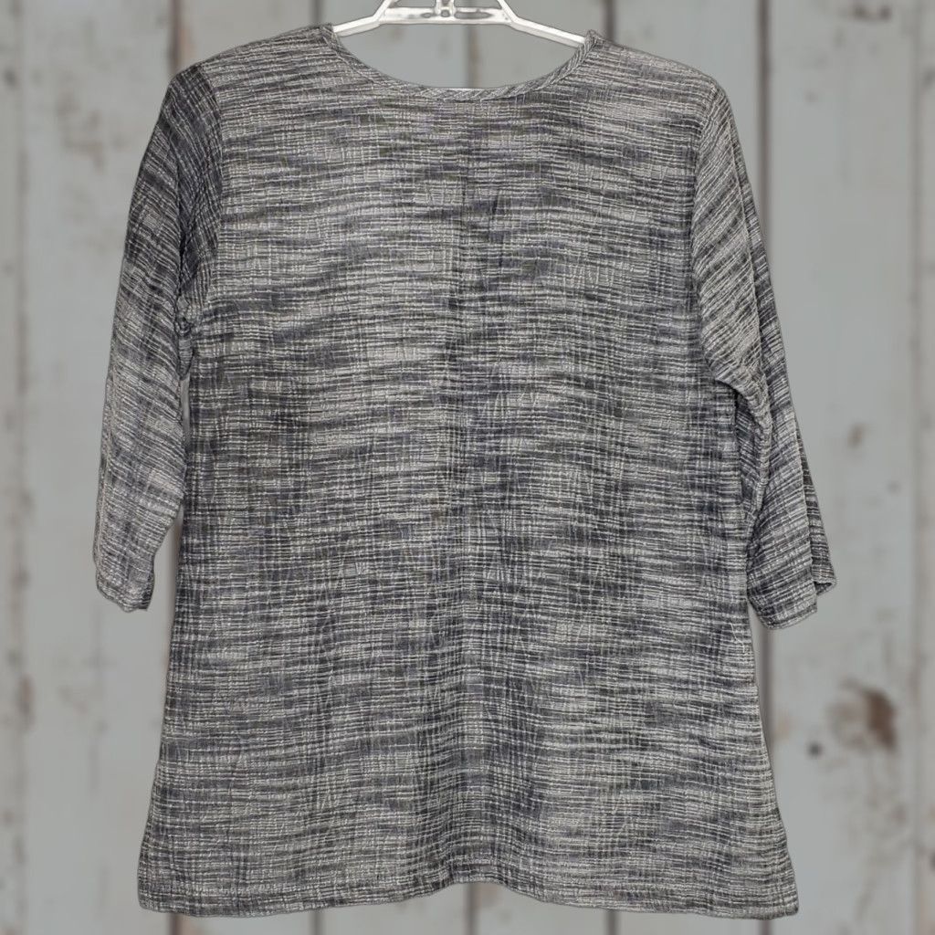 Vintage VINTAGE Carol Turner Collection Tunic Top Womens Size Medium 3/4 Sleeve Gray V-Neck Side Slit Blouse Size M / US 6-8 / IT 42-44 - 1 Thumbnail