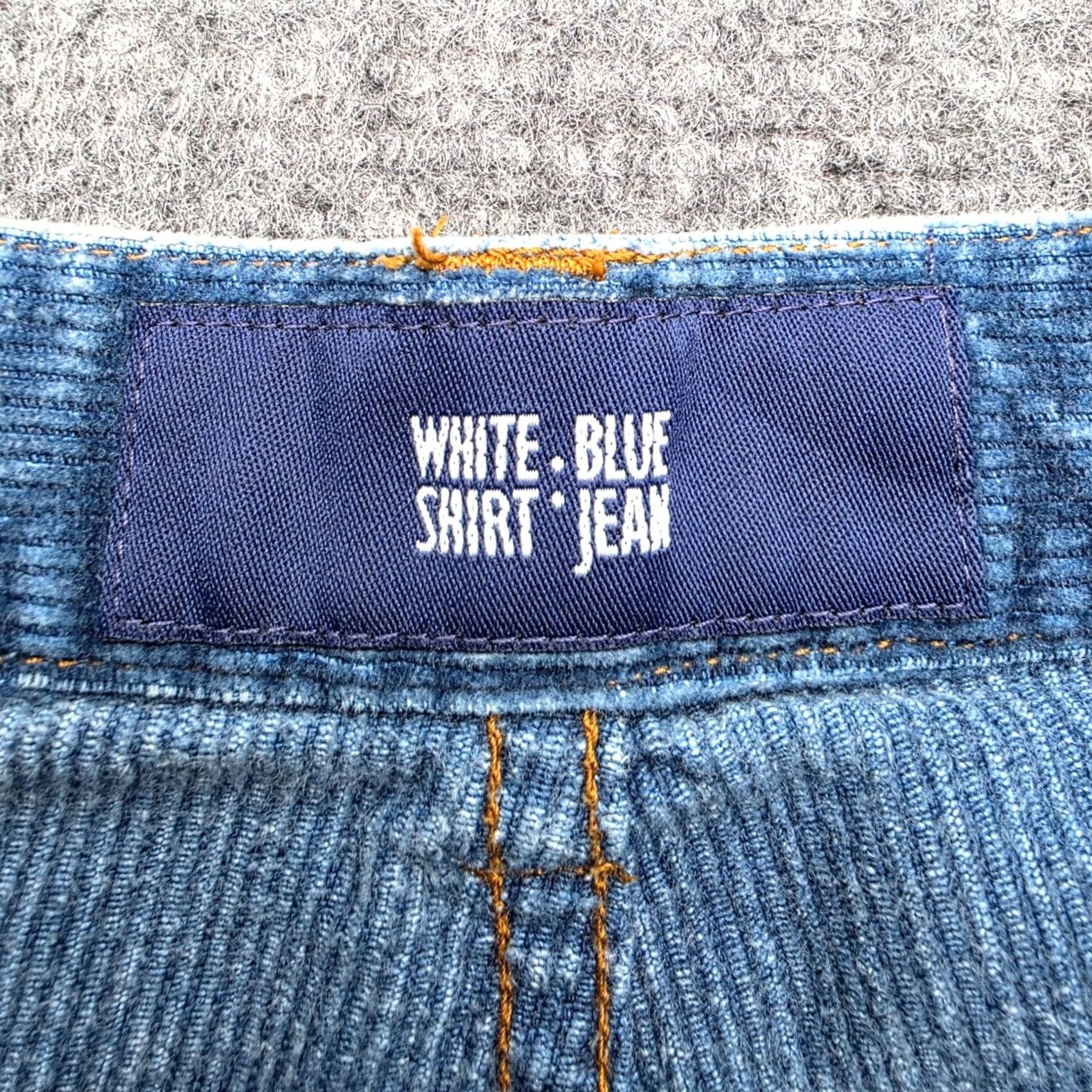 Vintage VINTAGE White Blue Shirt Jean Pants Mens 38x30 Blue Corduroy Baggy Skater Y2K 90s Size US M / EU 48-50 / 2 - 5 Thumbnail