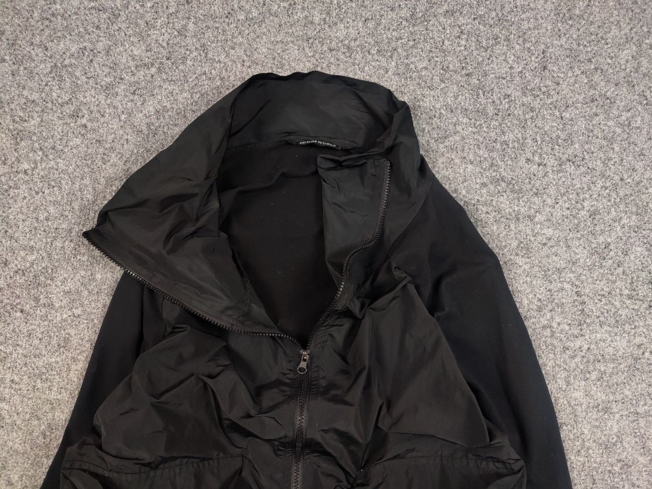 Japanese Brand ZEITLOS by Luana Design Black Oversized Zip Light Jacket Size M / US 6-8 / IT 42-44 - 8 Thumbnail