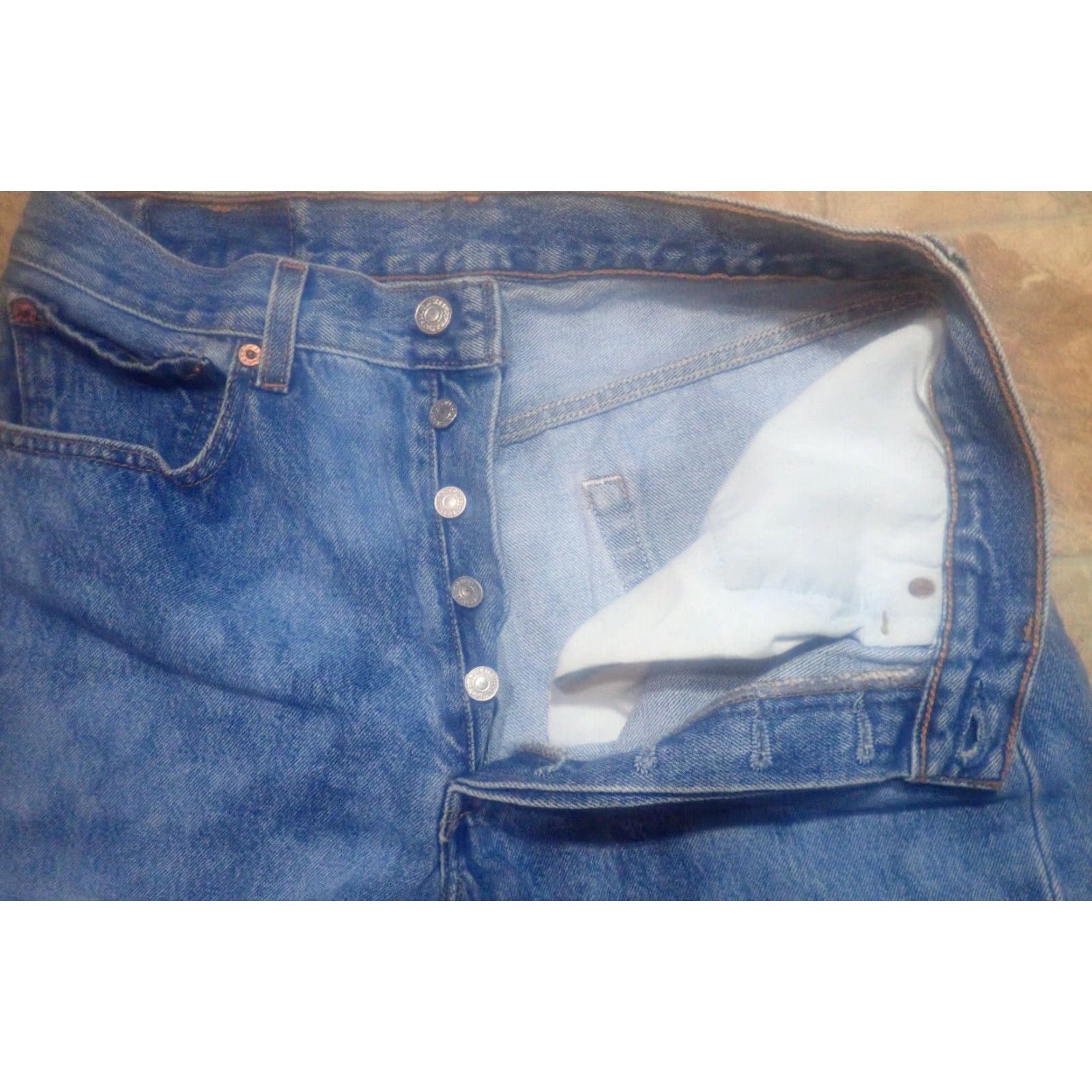 Denime VINTAGE Levi's Womens 501 Cutoff Shorts Denim 32" Waist 90s Vintage Distressed High Rise American Style Mens Women’s Size 24" / US 00 / IT 34 - 5 Thumbnail