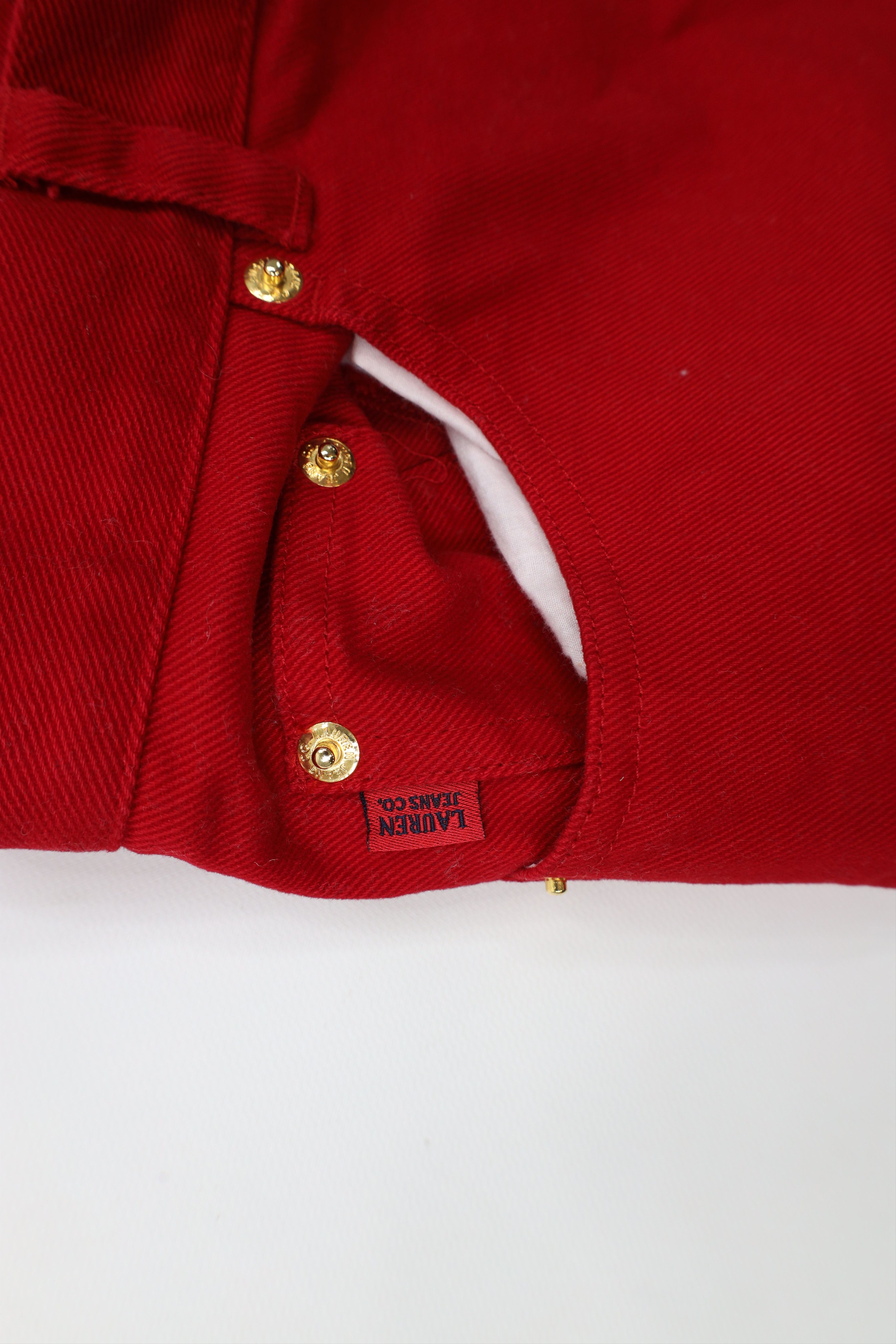 Ralph Lauren × Vintage Vintage 90s Ralph Lauren Straight Leg Denim Jeans Red Size 28" / US 6 / IT 42 - 8 Thumbnail
