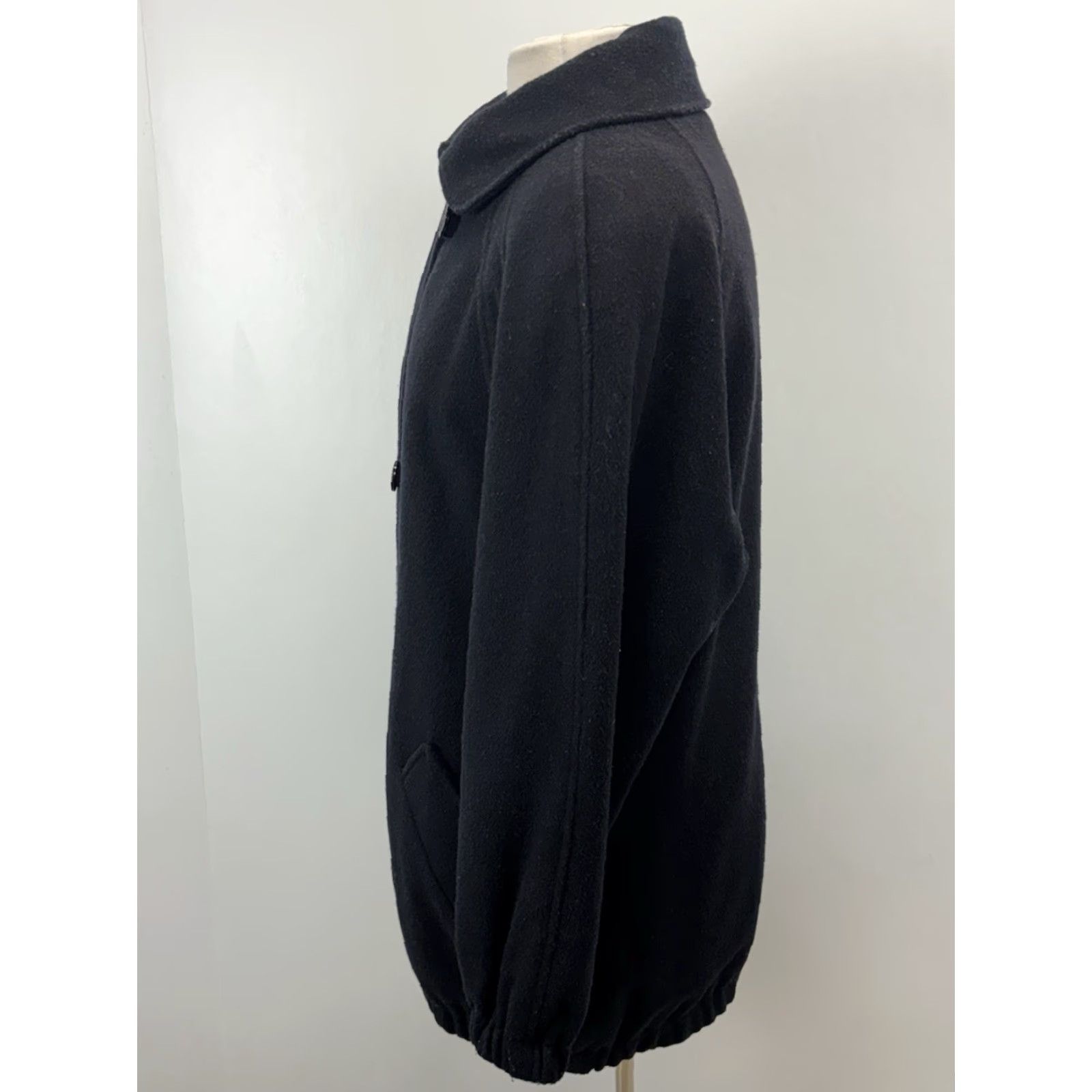 Talbots VINTAGE Talbots Coat Womens 12 Black Peter Pan Collar Button Up Wool Blend Pea Coat 90s USA Mens/Womens Size XL / US 12-14 / IT 48-50 - 2 Thumbnail