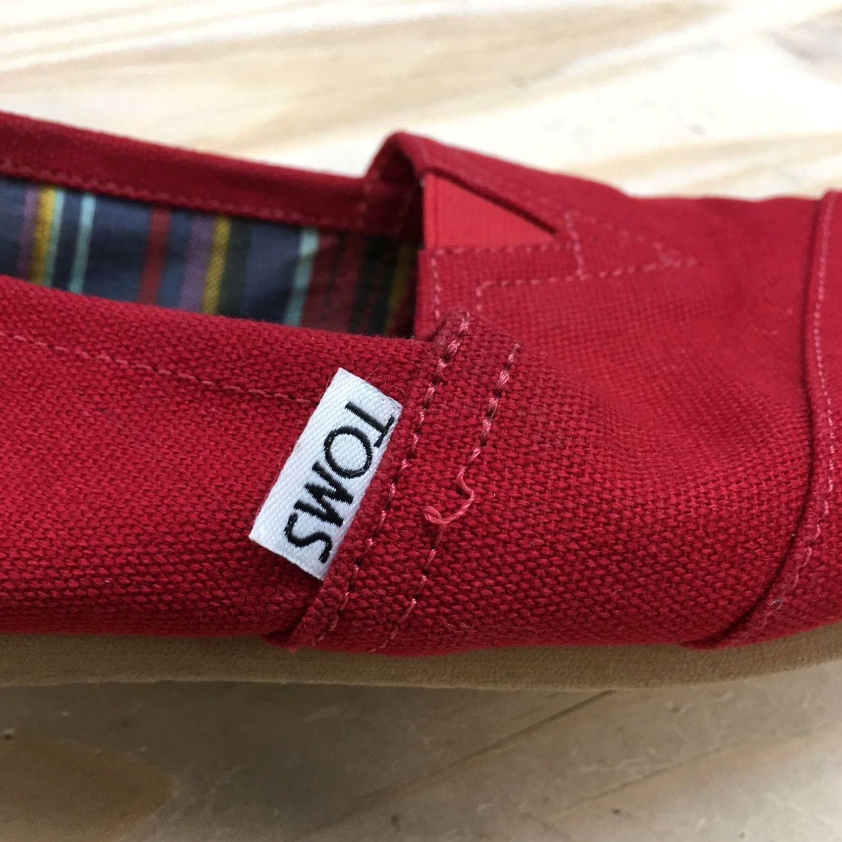Toms TOMS Loafer Womens 7.5 Red Alpargata Classic Slip On Casual Comfort Canvas Size US 8 / IT 38 - 7 Thumbnail