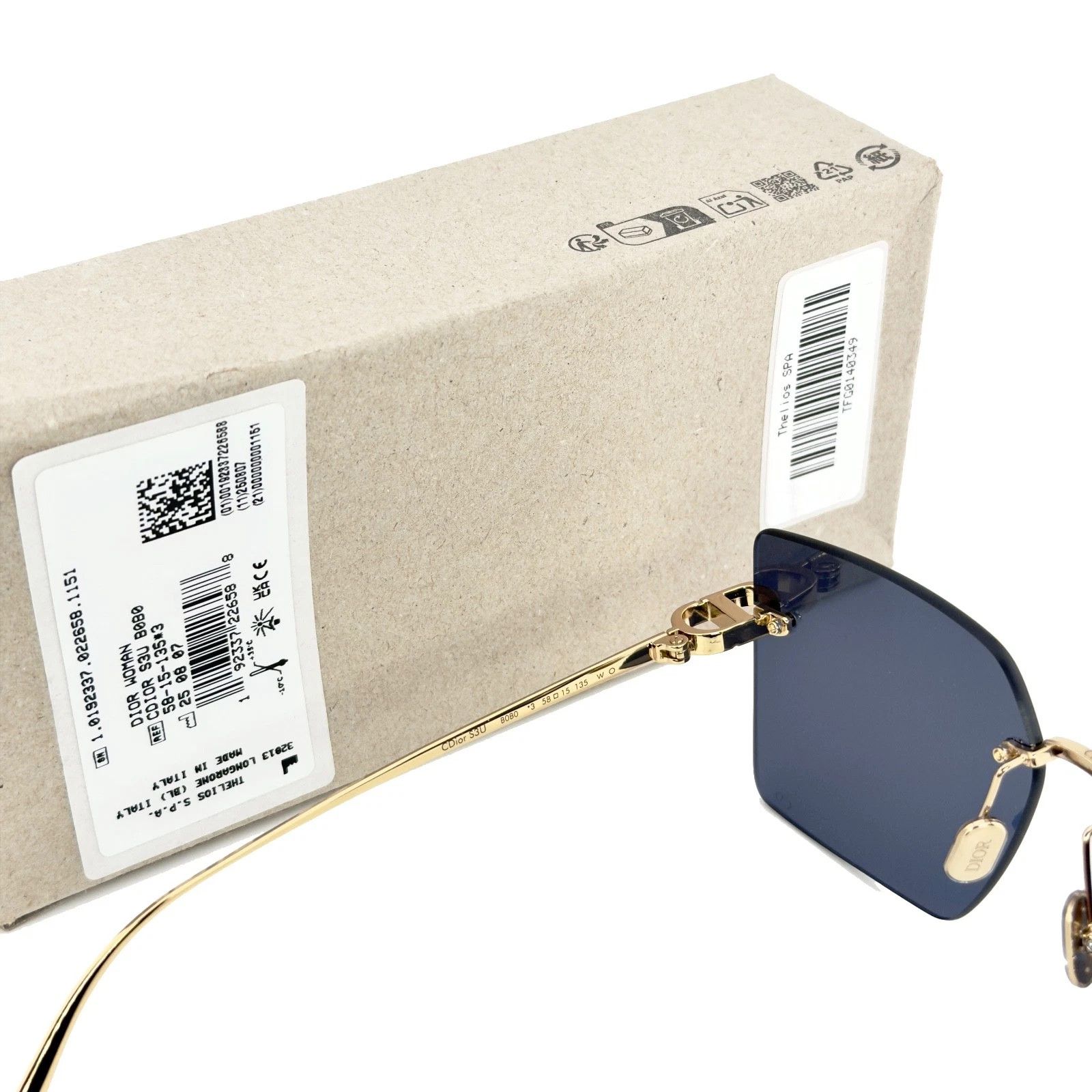Christian Dior Monsieur CHRISTIAN DIOR CDIOR Gold S3U Rimless Sunglasses CD40195U Size ONE SIZE - 8 Thumbnail