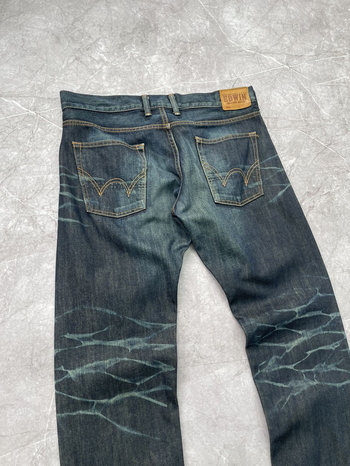 Edwin × Japanese Brand Vintage Edwin SK 505 SE Japan Flare selvage Jeans Size US 33 - 16 Thumbnail