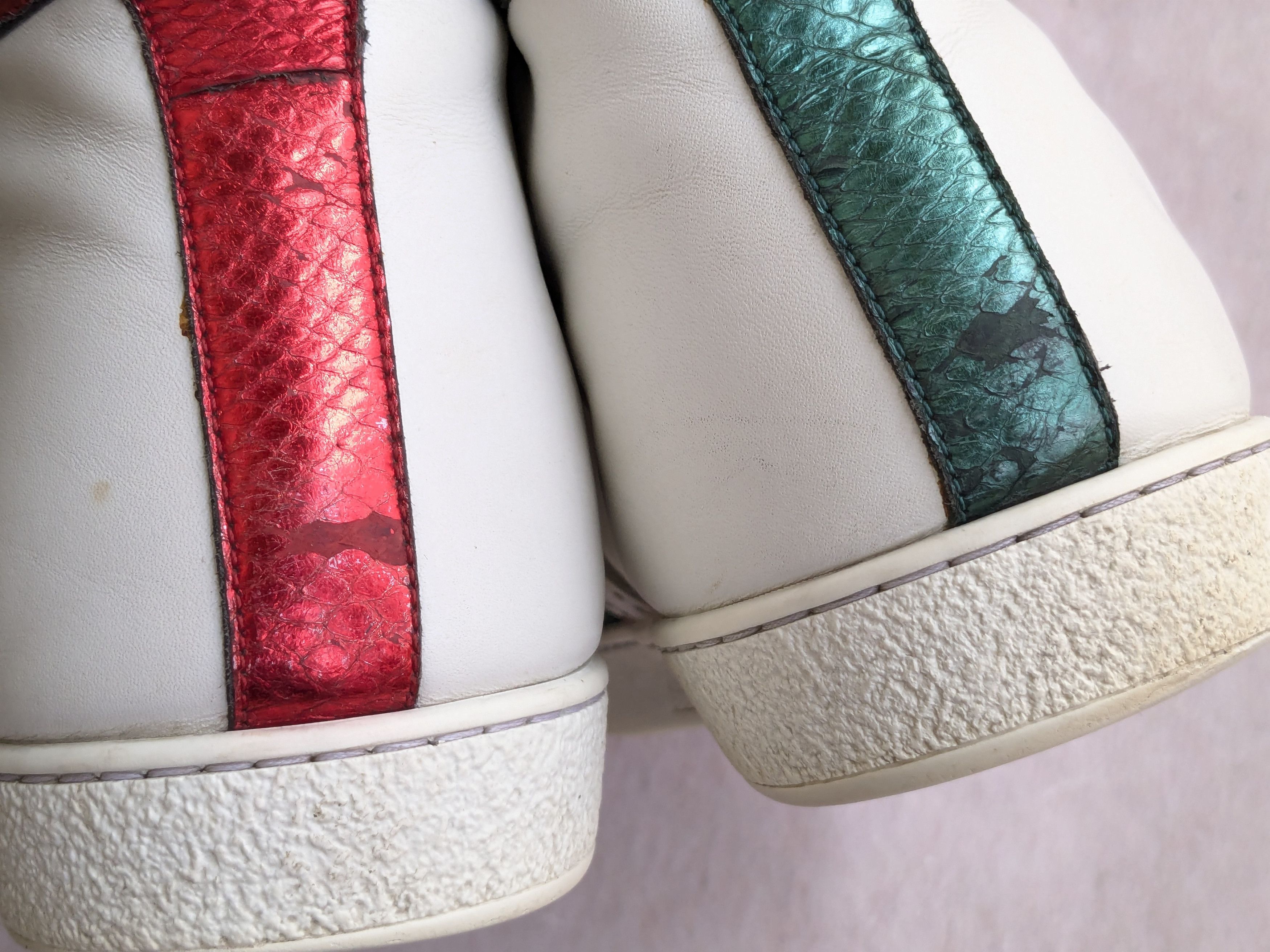 Gucci Gucci Ace Sneakers White Leather High Tops 8.5 Dionysus Size US 8.5 / EU 41-42 - 17 Thumbnail
