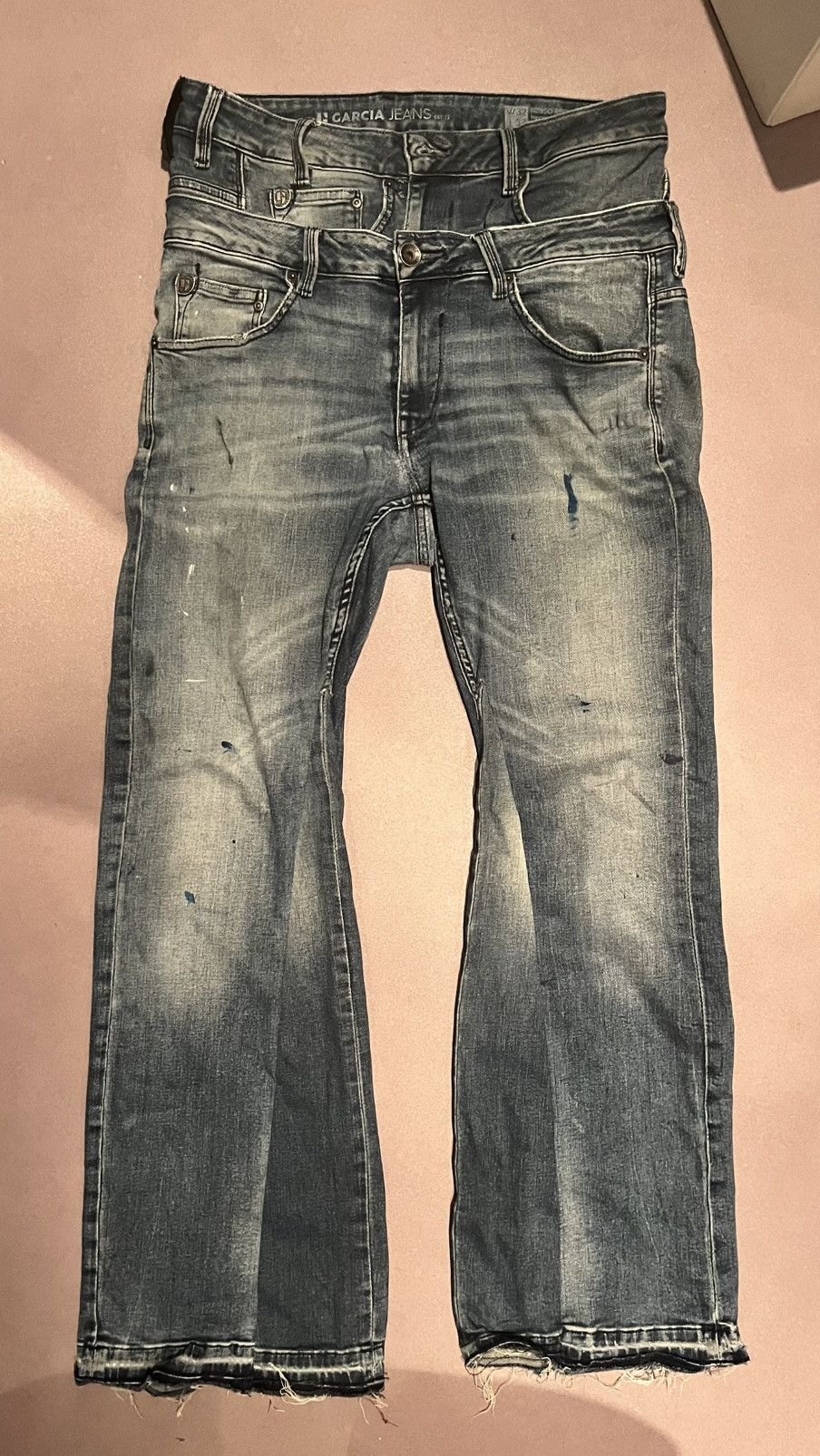 Handmade Double waist flair jeans selfmade Size US 32 / EU 48 - 1 Thumbnail