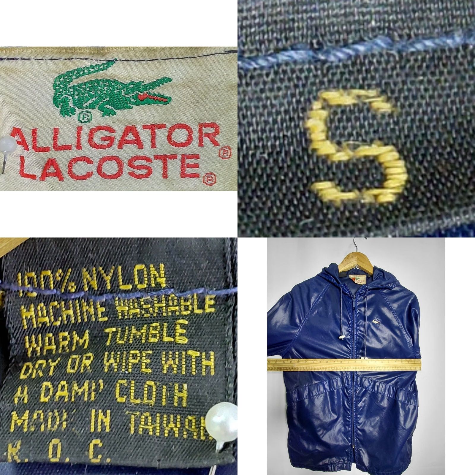 Lacoste Lacoste Blue Nylon Hooded Jacket Women S Long Sleeve Zip Windbreaker Rain Jacket Casual Size S / US 4 / IT 40 - 8 Thumbnail