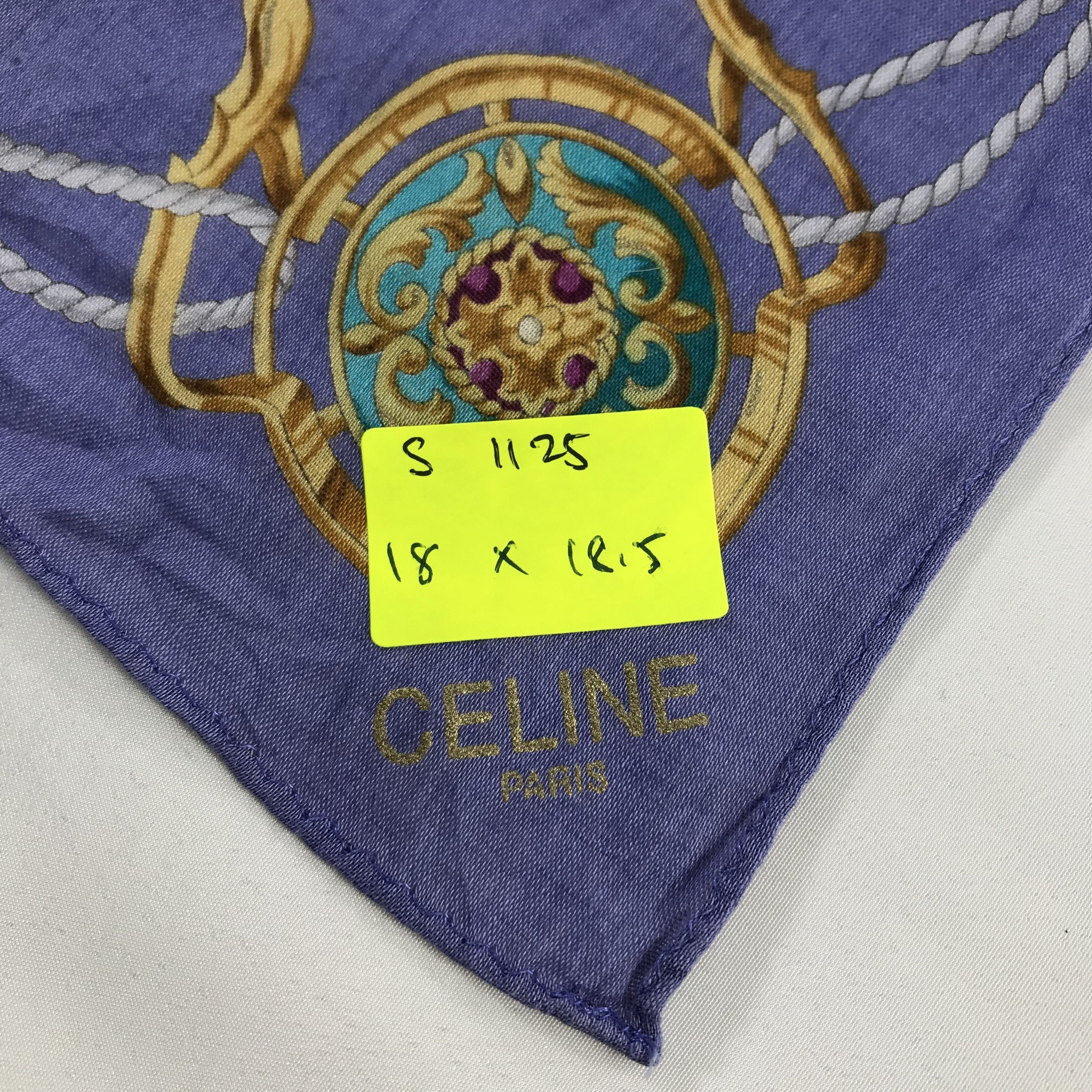Celine × Vintage Celine Bandana / Handkerchief / Neckerchief - S1125 Size ONE SIZE - 5 Thumbnail