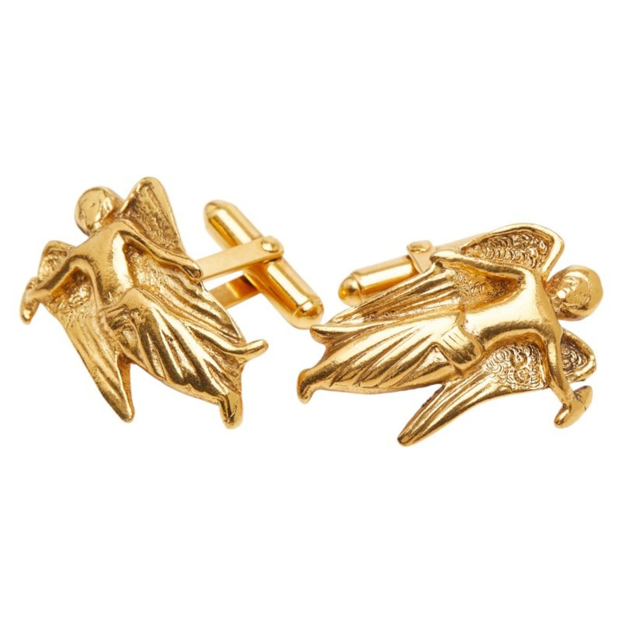 Chanel Vintage Chanel Angel Cufflinks, Gold Plated, Women's Size ONE SIZE - 1 Thumbnail