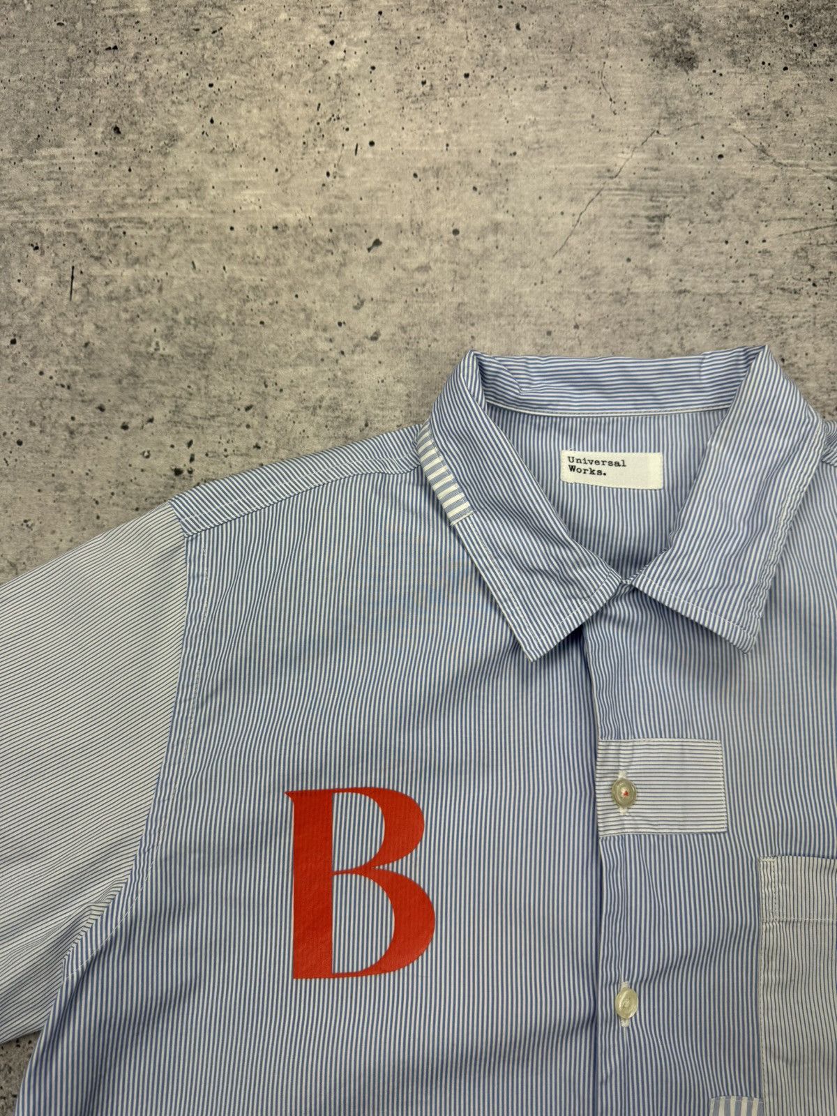 Universal Works Vintage Universal Works Big Logo Patchwork Button Shirt Y2K Size US S / EU 44-46 / 1 - 8 Thumbnail