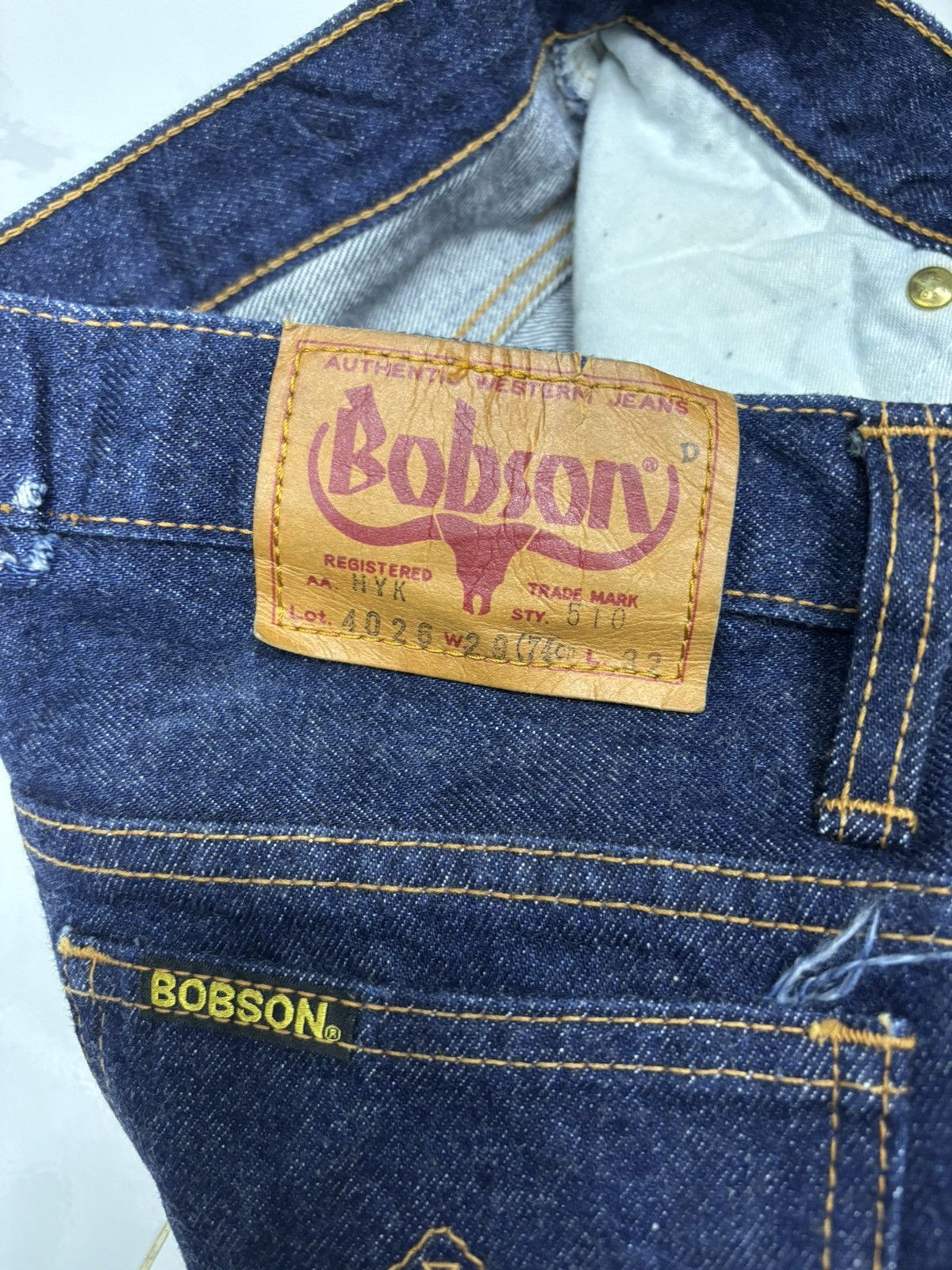 Japanese Brand Vintage BOBSON Blue Japanese Denim Jeans Size US 28 / EU 44 - 9 Thumbnail