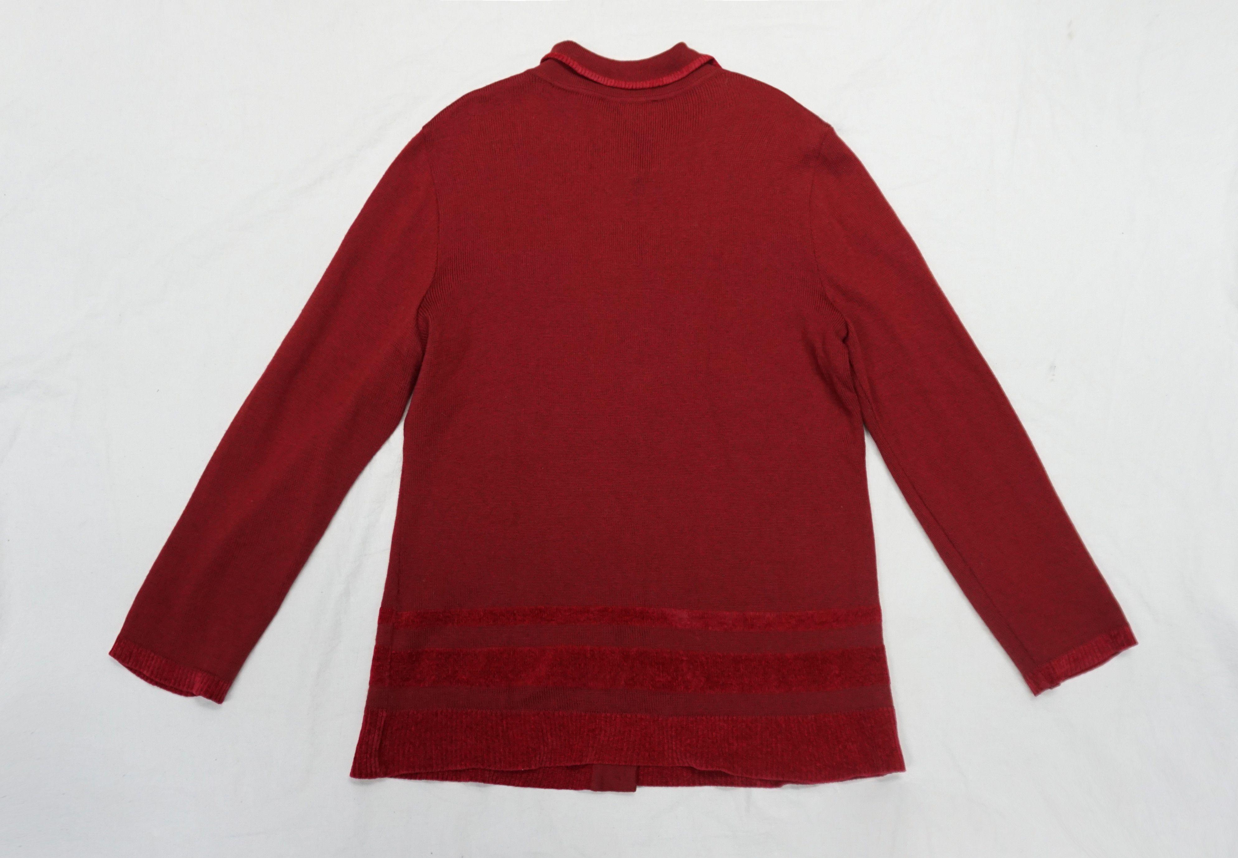 Salvatore Ferragamo 80's Salvatore Ferragamo red knit cardigan sweater Size S / US 4 / IT 40 - 4 Thumbnail