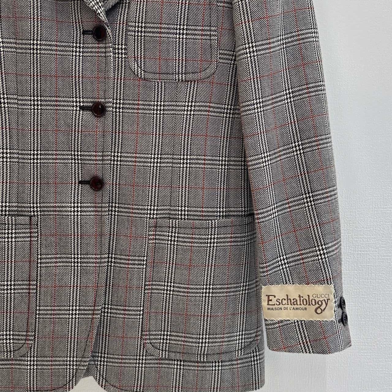 Gucci Gucci brown check wool long-sleeved suit jacket Size S / US 4 / IT 40 - 2 Thumbnail