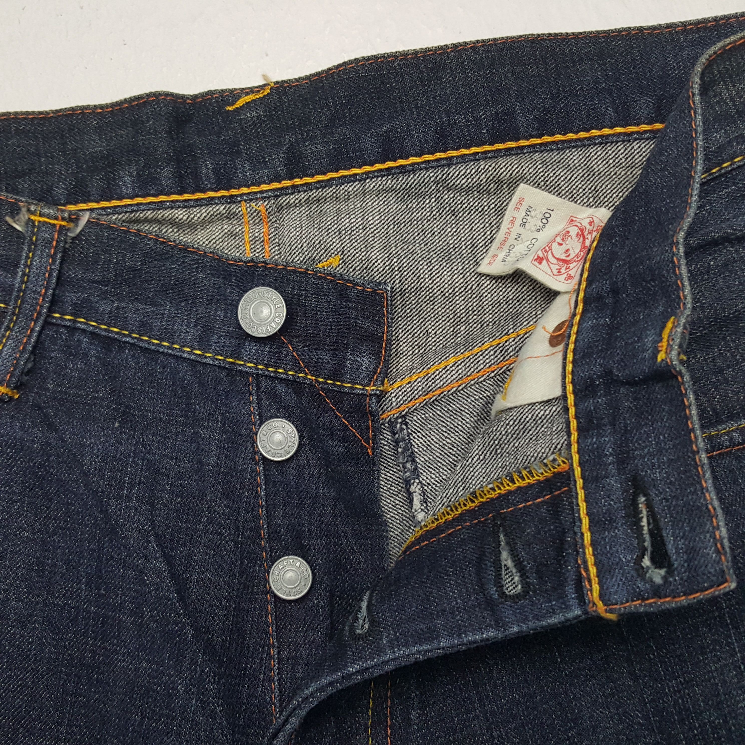 Evisu × Vintage Vintage Evisu Japan Leather Daicock Snake Design Denim Jeans Size US 31 - 13 Thumbnail