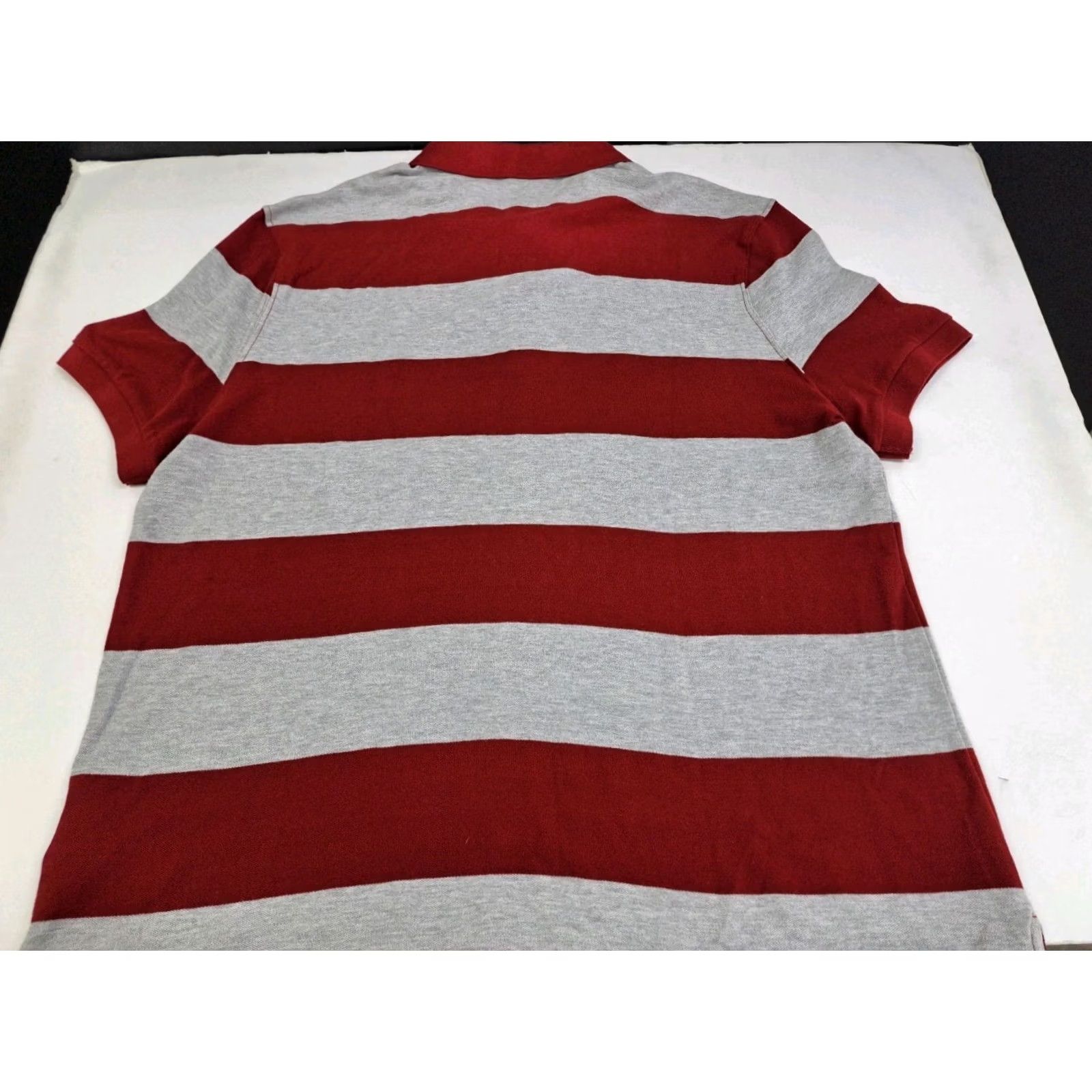 True Religion True Religion Polo Shirt Striped Buddha Grey/Maroon 3XL Men's Short Sleeve Casual Shirt Size US XXL / EU 58 / 5 - 5 Thumbnail