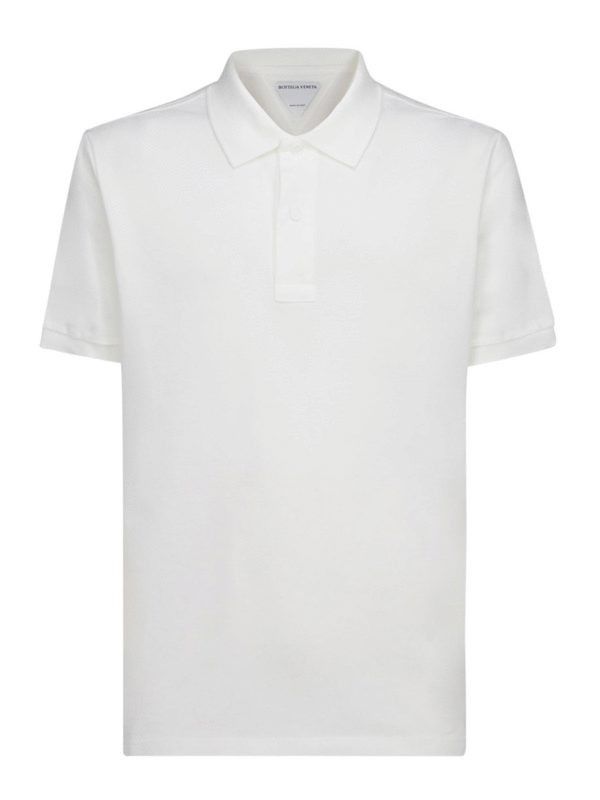Bottega Veneta o1s1rm0326 Polo Shirt in White Size US S / EU 44-46 / 1 - 1 Thumbnail