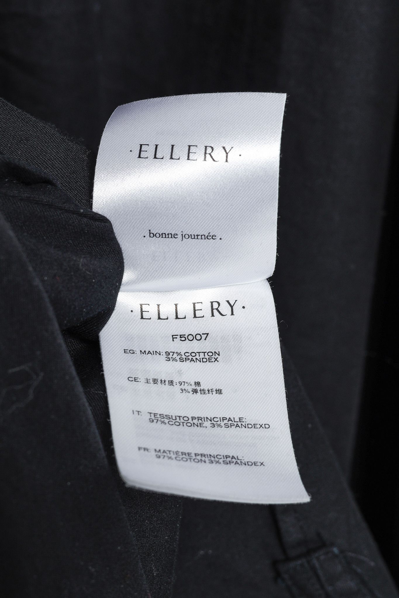 ELLERY Ellery Rail Road Black Cotton Oversized Lace-Up Shirt Size S / US 4 / IT 40 - 13 Thumbnail