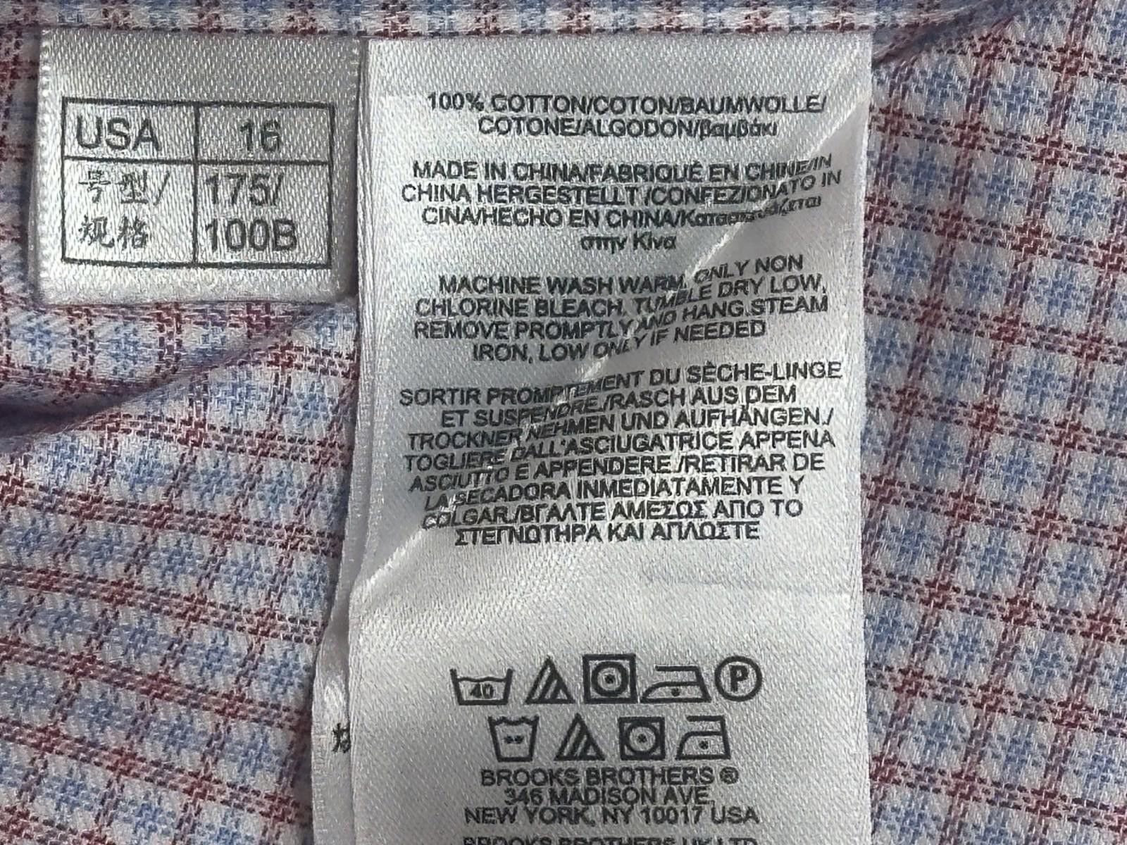 Brooks Brothers Brooks Brothers Cotton Non-Iron Regent Button Up Red Mens L Size 42R - 8 Thumbnail