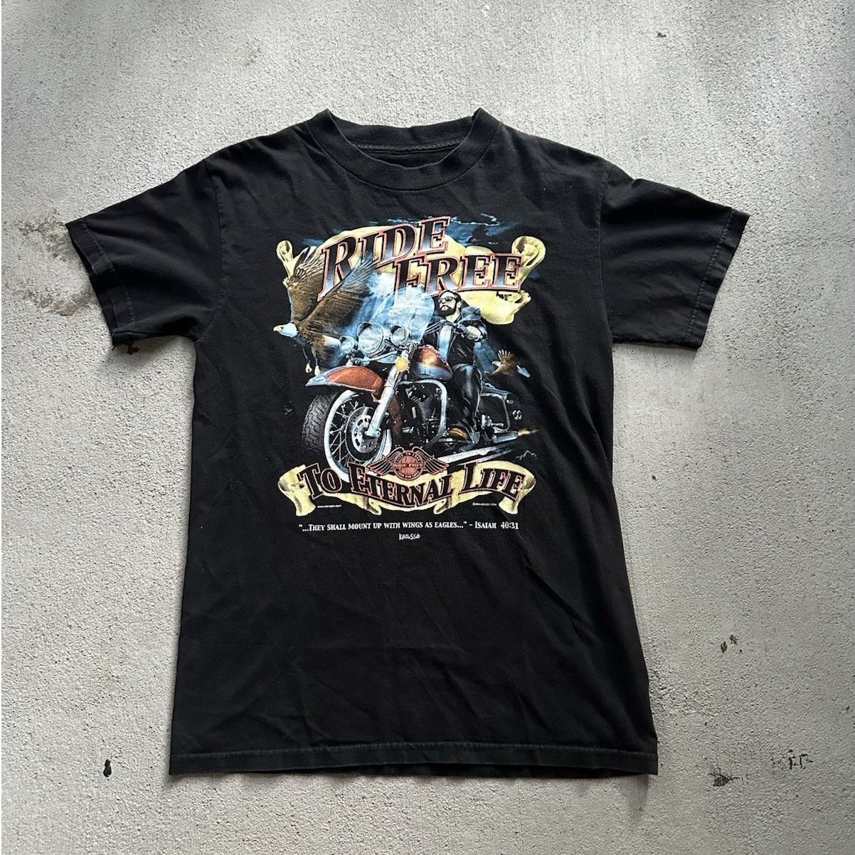 Harley Davidson × Vintage Vintage 2000 Ride Free to Eternal Life Jesus Biker Shirt Med Size US M / EU 48-50 / 2 - 1 Thumbnail