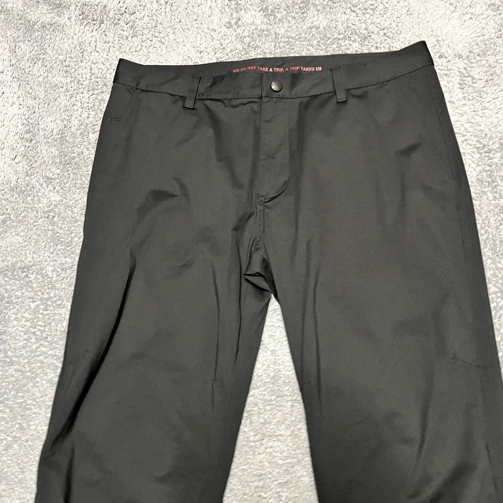 Rhone Rhone Commuter Pants Mens 36 x31 Black Performance Stretch Chino COM-171 Mens Regular 36 Black Chino 31 Inseam Size US 36 / EU 52 - 2 Thumbnail