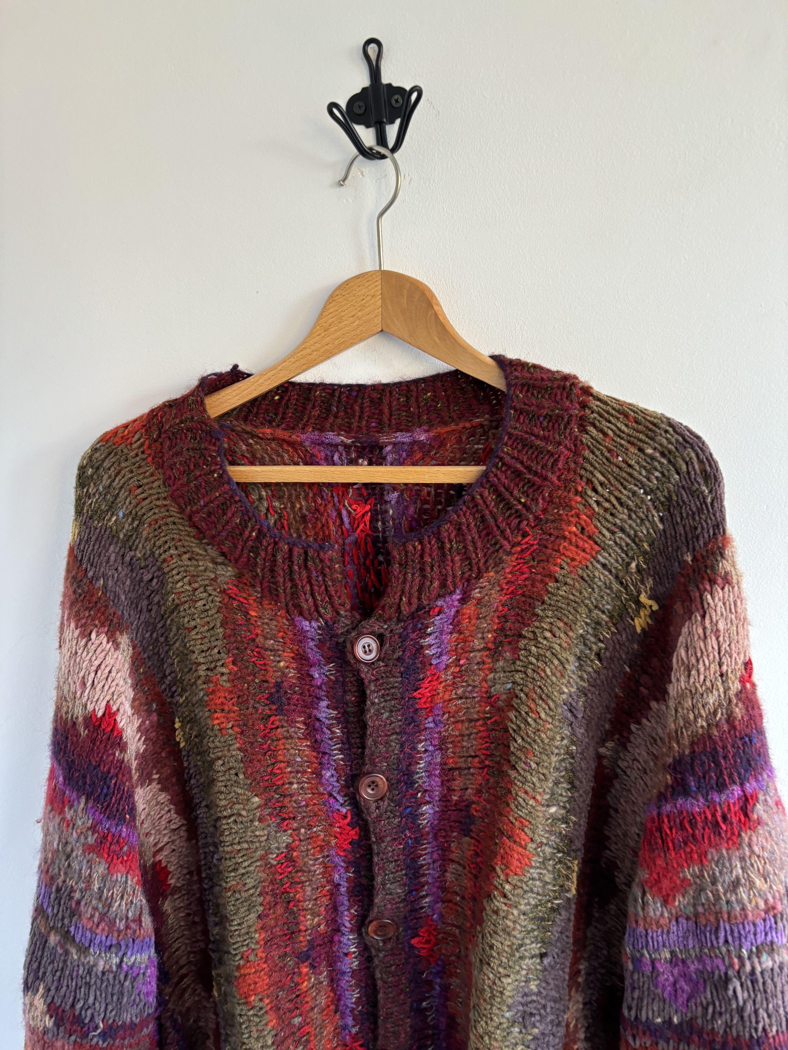 Handmade Knitted Oversized Gradient Cardigan Size US XL / EU 56 / 4 - 3 Thumbnail