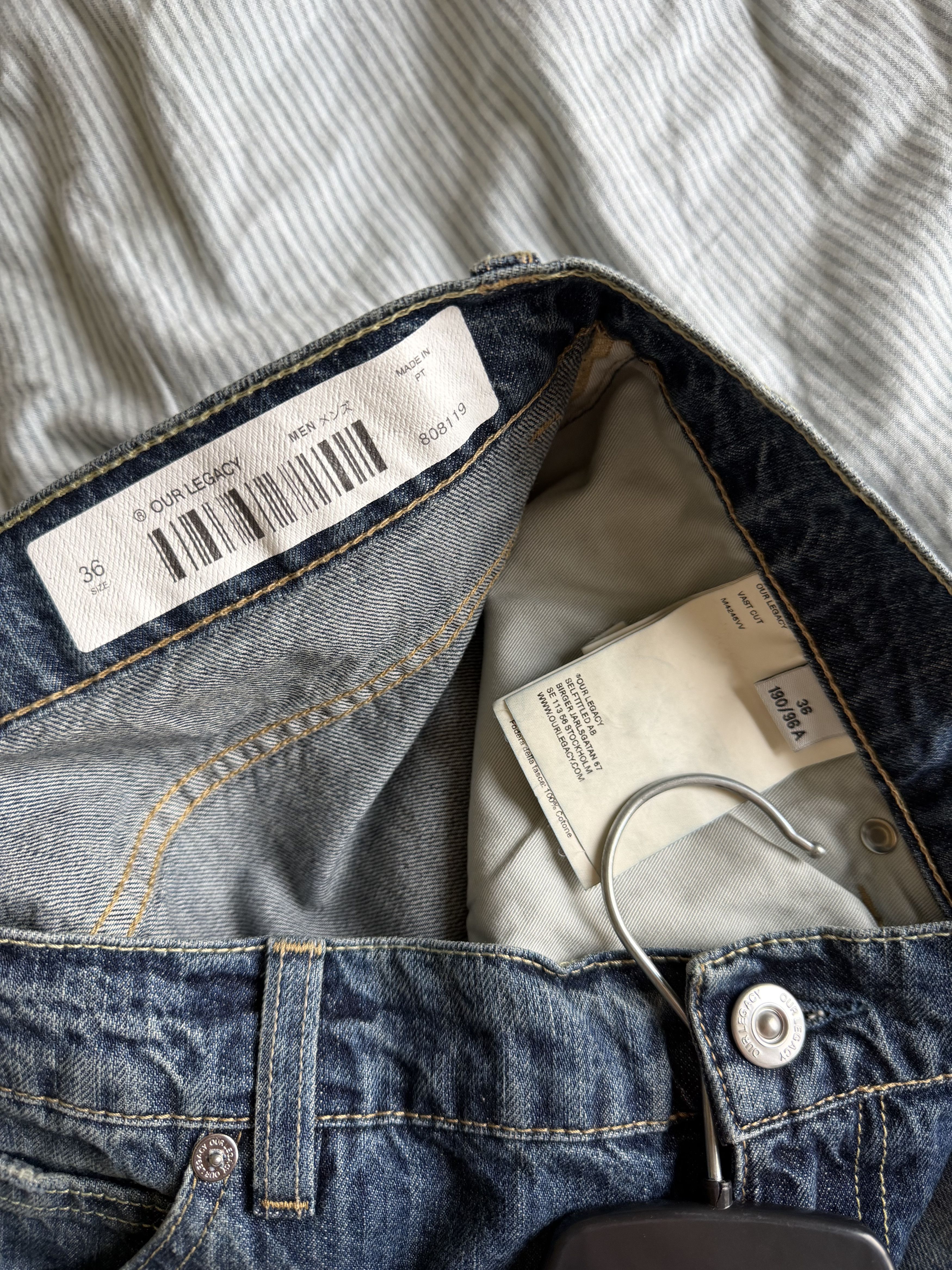 Our Legacy Our Legacy Vast Cut Repair Rubber Jeans in Blue Size US 36 / EU 52 - 9 Thumbnail