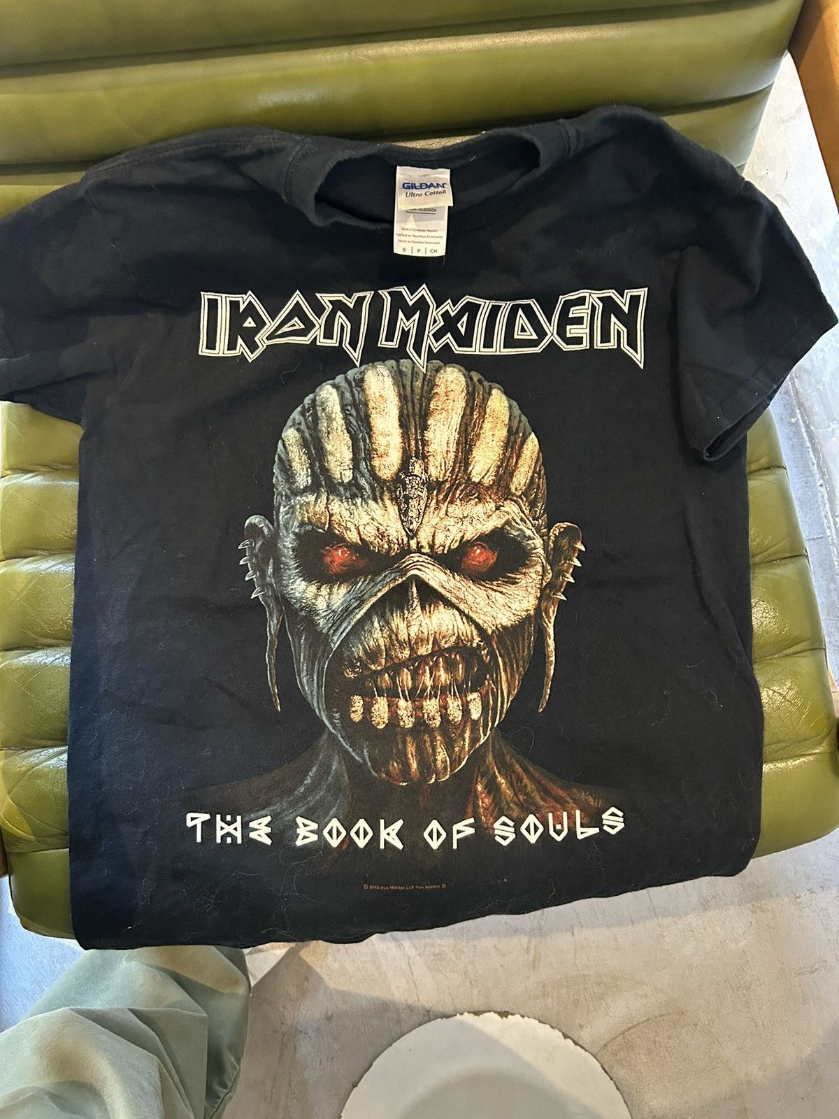 Band Tees × Iron Maiden × Vintage Iron Maiden The Book Of Souls World Tour 2016 tee Size US S / EU 44-46 / 1 - 1 Thumbnail