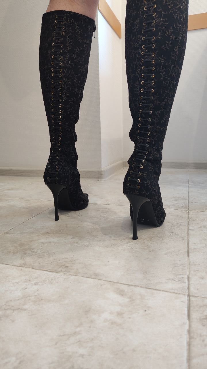 Other Designer Pointed Toe Boots Stiletto Heels US 6.5 / Eur 37 Size US 6.5 / IT 36.5 - 4 Thumbnail