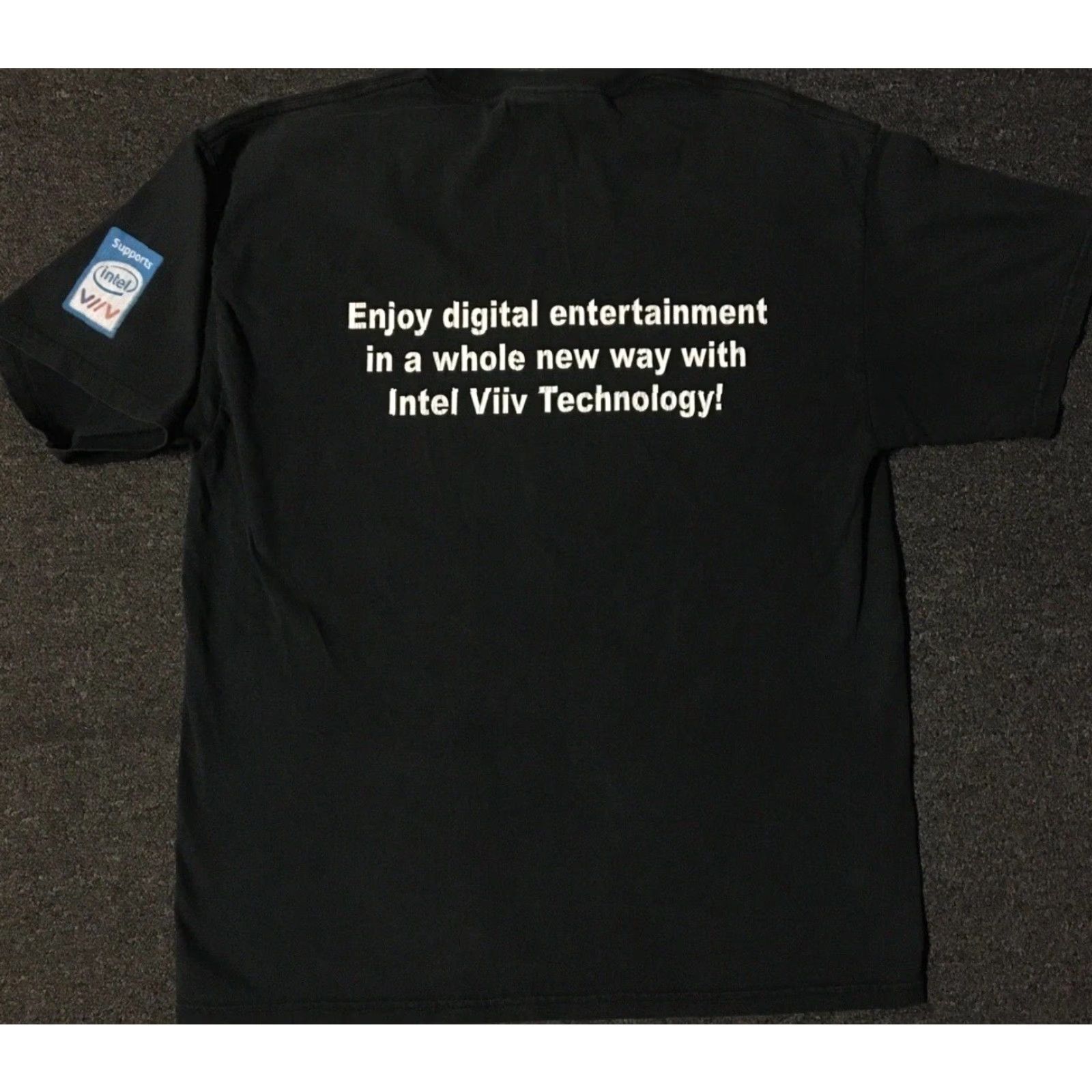 Apple Vtg Intel MSI Computer Faded Distress Promo Shirt L Internet Apple Grunge 90 Y2K Size US L / EU 52-54 / 3 - 2 Thumbnail