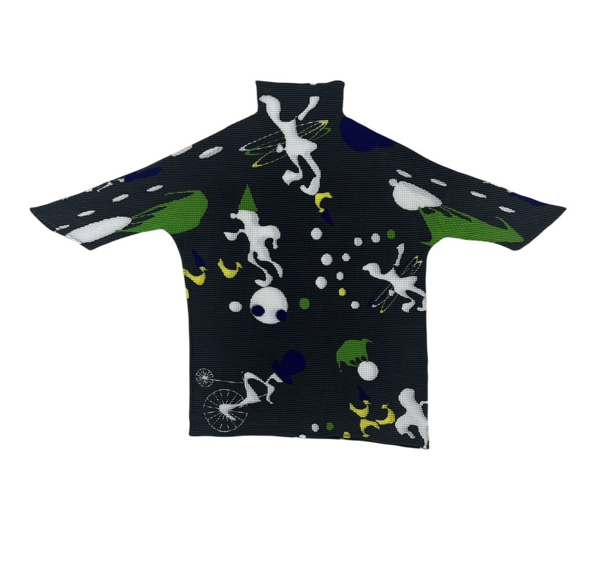 Pleats Please Issey Miyake Issey Miyake Pleats Please Vintage Abstract Print Top Rare Size L / US 10 / IT 46 - 1 Thumbnail