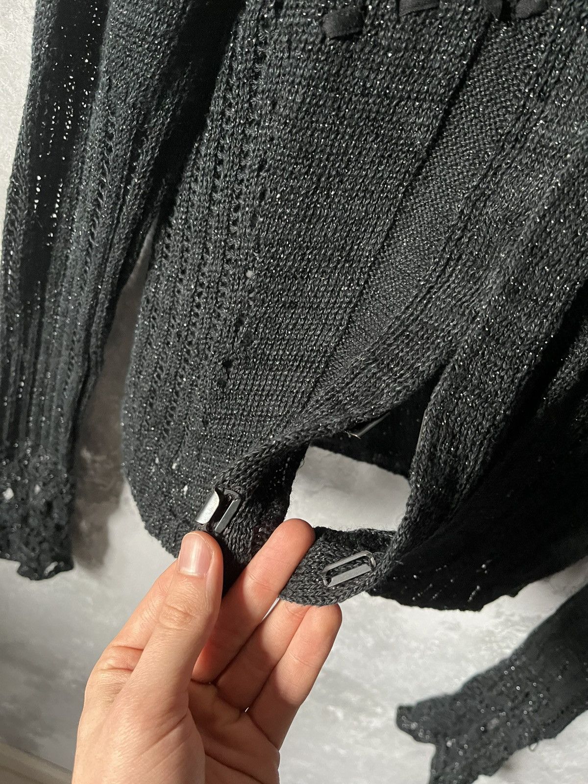 Dries Van Noten Dries Van Noten openwork sweater grey black Size S / US 4 / IT 40 - 8 Thumbnail