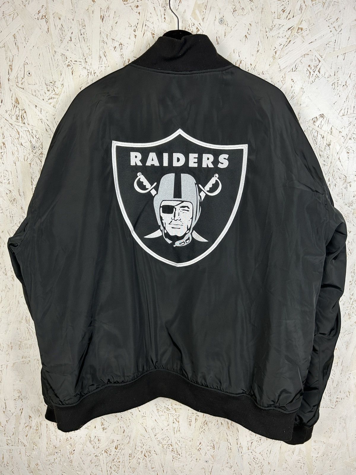 NFL NFL Raiders Oakland Los Angeles Black Bomber Jacket XL Size US XL / EU 56 / 4 - 5 Thumbnail