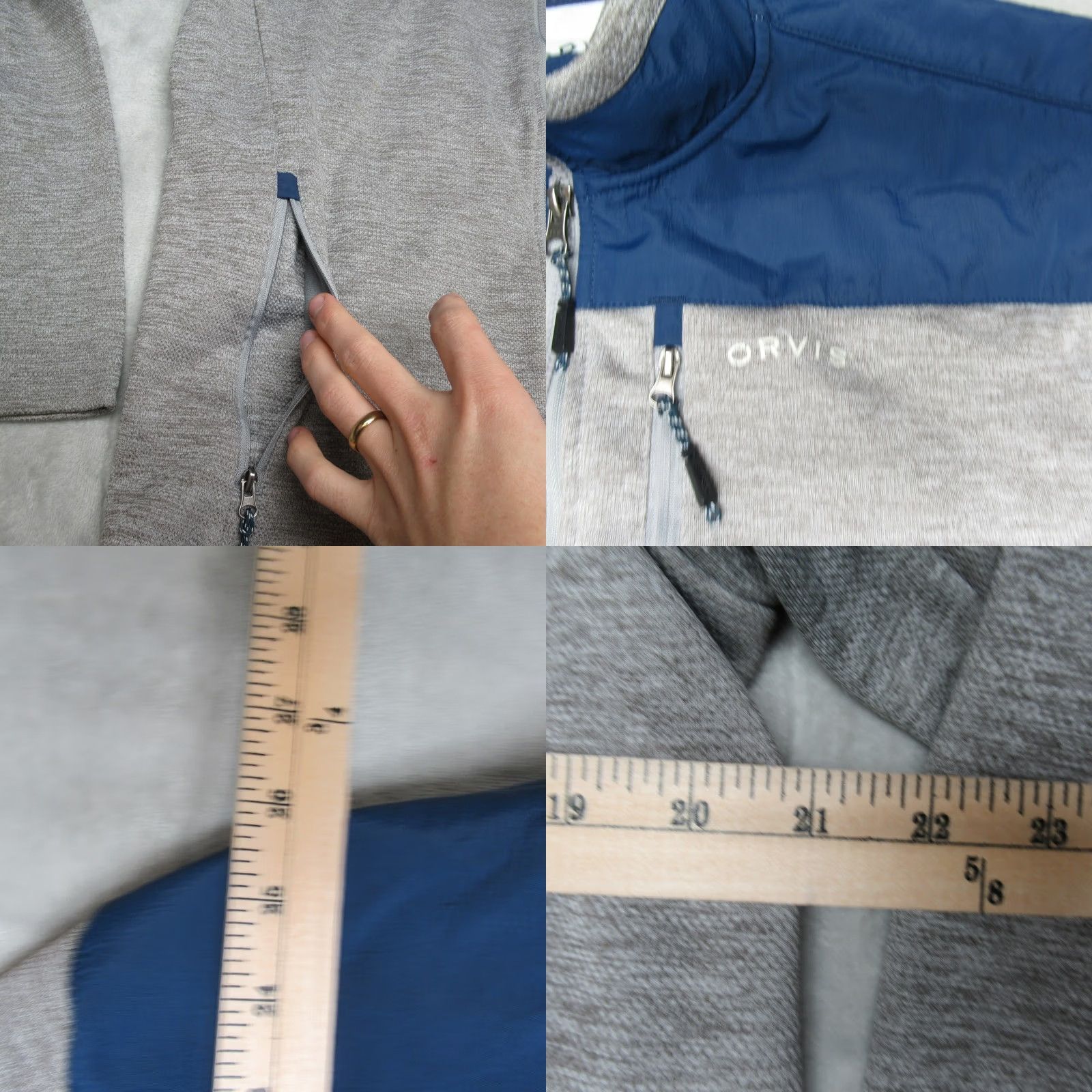 Orvis ORVIS Jacket Men L Gray Full Zip Wind Performance Hiking Fishing Rain Wind Size US L / EU 52-54 / 3 - 8 Thumbnail