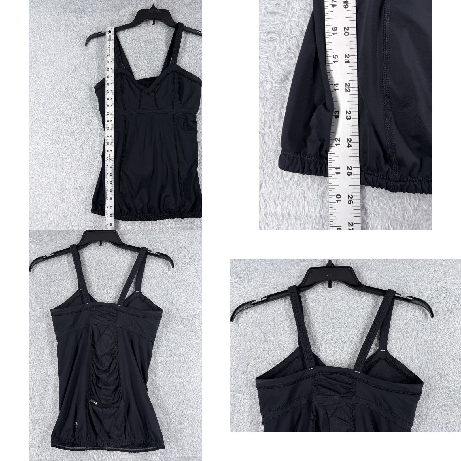 Lululemon Lululemon Shirt Women 8 Black V-Neck Narrow Strap Grip Run Running Zip Pocket Tank Sleeveless Racerback - Casual Workwear Mens? Size M / US 6-8 / IT 42-44 - 8 Thumbnail
