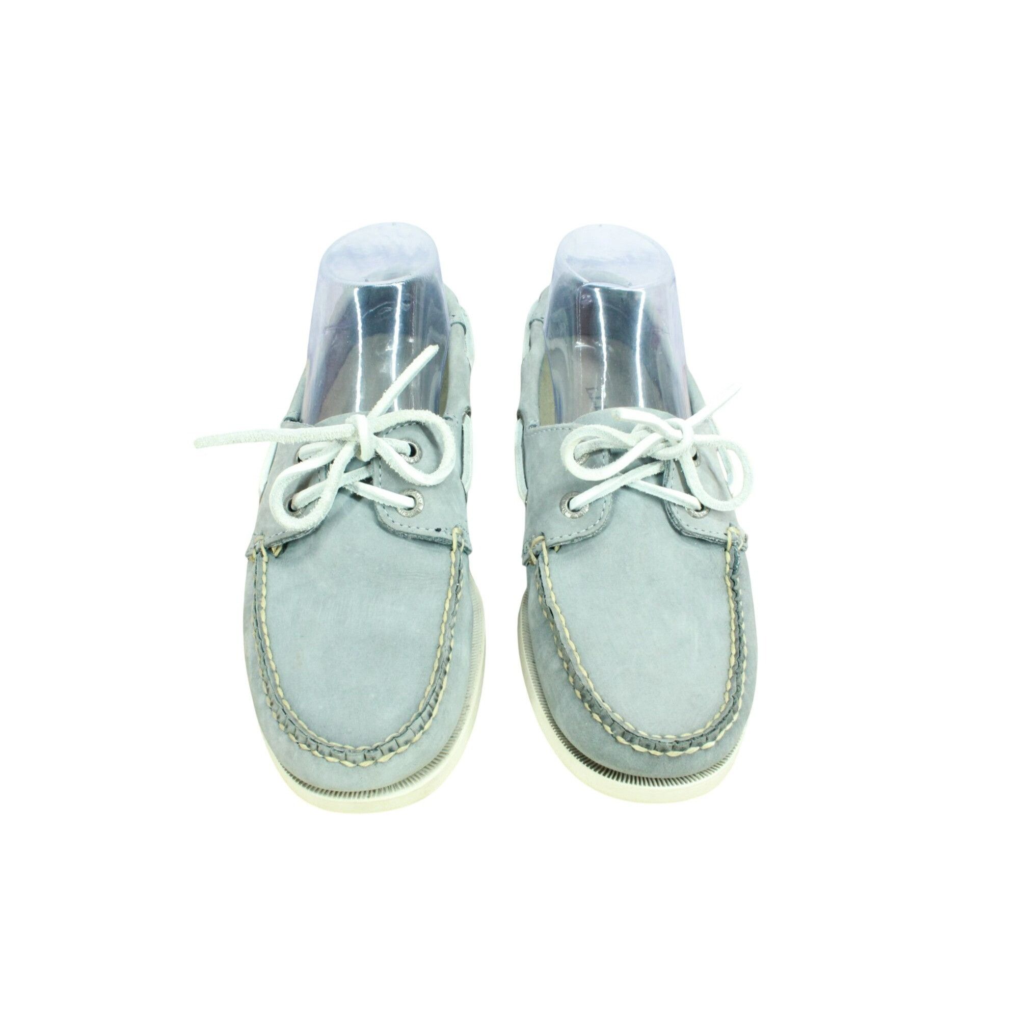 L.L. Bean LL Bean Light Blue Leather Slip-On Boat Loafers Size US 7.5 / EU 40-41 - 5 Thumbnail