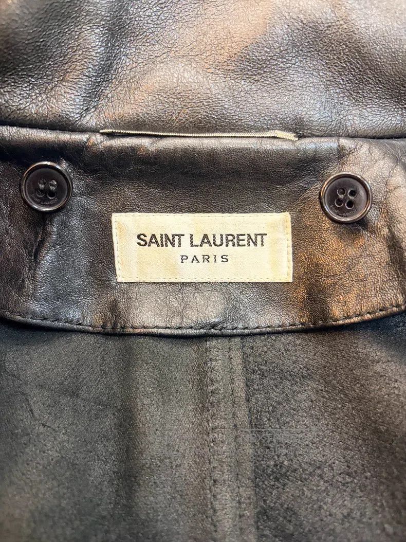 Saint Laurent Paris Saint Laurent Paris Cowhide Hooded Double-Layer Fleece Lea Size US M / EU 48-50 / 2 - 4 Thumbnail