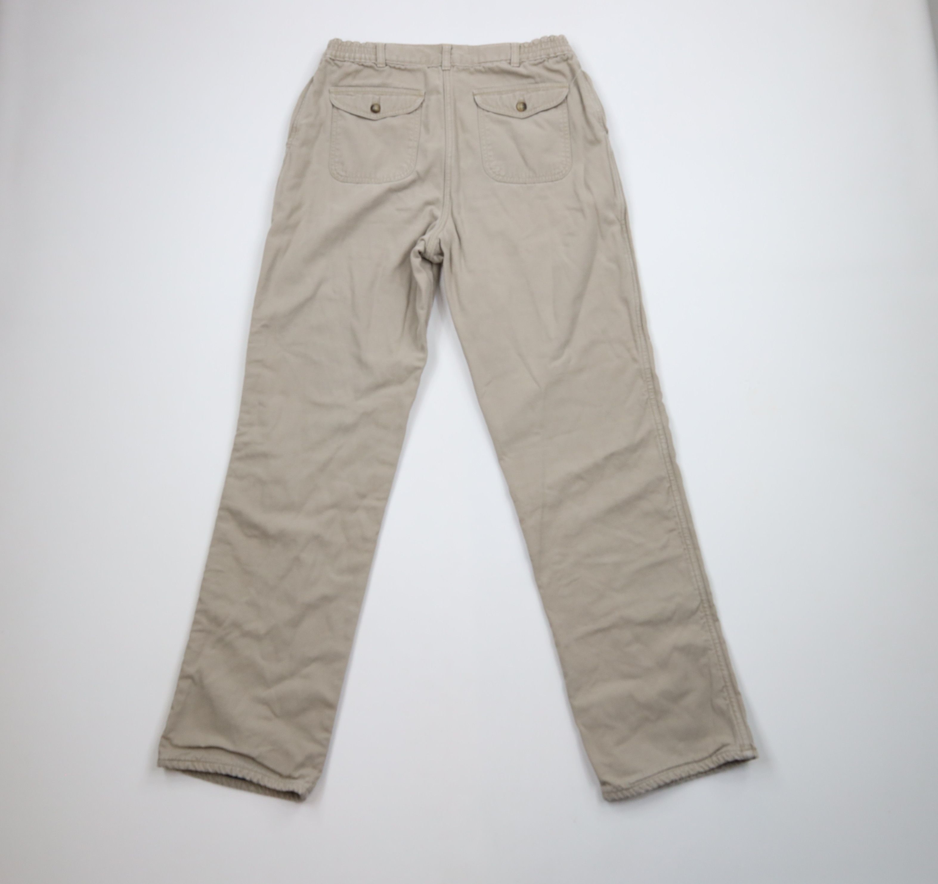 L.L. Bean × Vintage Vintage 90s LL Bean Flannel Lined Pathfinder Canvas Pants Size US 32 / EU 48 - 11 Thumbnail
