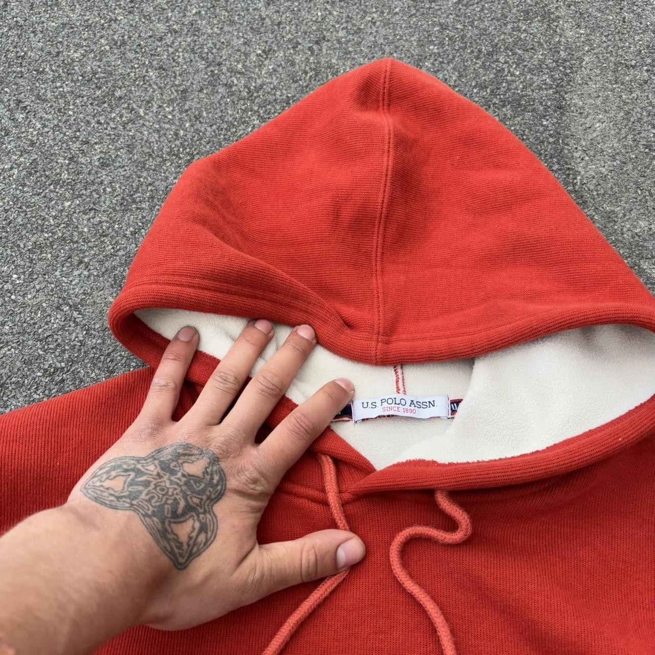 Japanese Brand × U.S. Polo Assn. × Vintage Vintage y2k 90s Us Polo Assn fleece lined baggy hoodie Size US XL / EU 56 / 4 - 6 Thumbnail