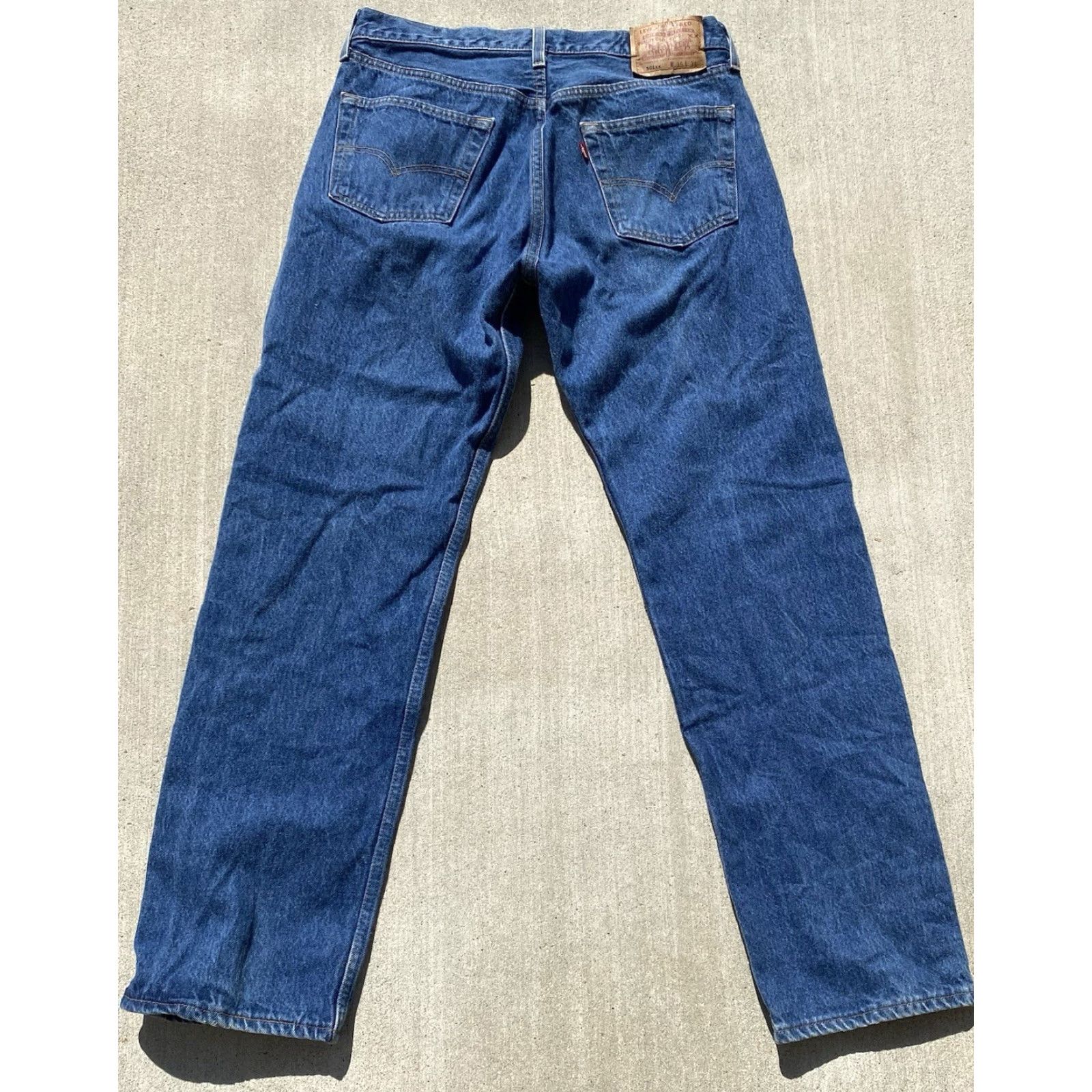 Levi's VINTAGE Levi’s 501 Jeans Levi's 501XX USA W 33 L 31.5 5-Pocket Design Jeans Mens Blue Denim USA Cowboy 501 XX, Vintage Size US 35 - 4 Thumbnail