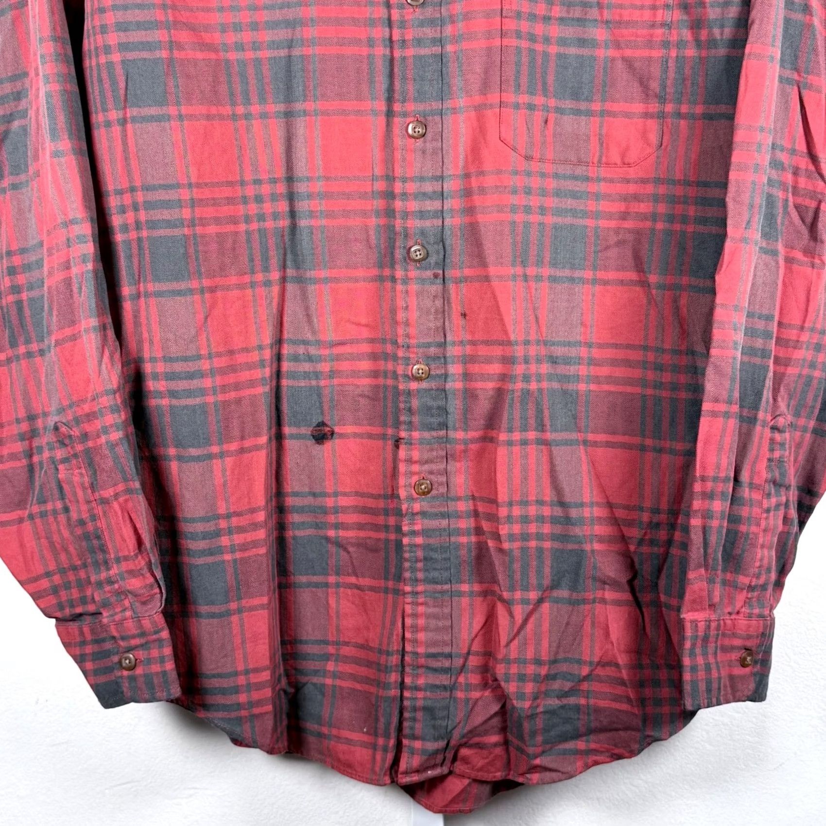 Vintage VNTG L.L.Bean Shirt Red Plaid Button Long Sleeve Pockets Classic - LT Mens Size US L / EU 52-54 / 3 - 5 Thumbnail