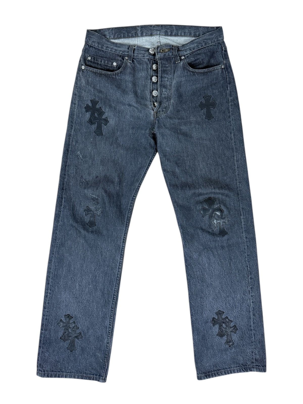 Chrome Hearts Chrome Hearts Levi‘s 501 20 Cross Patch Jeans Size US 31 - 1 Thumbnail