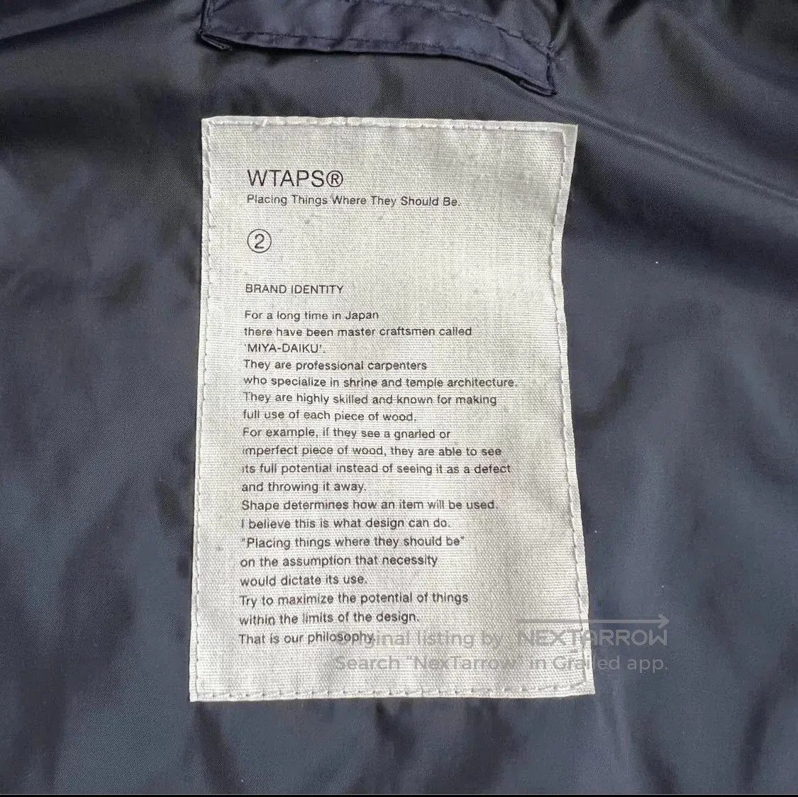 Wtaps WTAPS Navy Casual Jacket for Men. Size US M / EU 48-50 / 2 - 7 Thumbnail