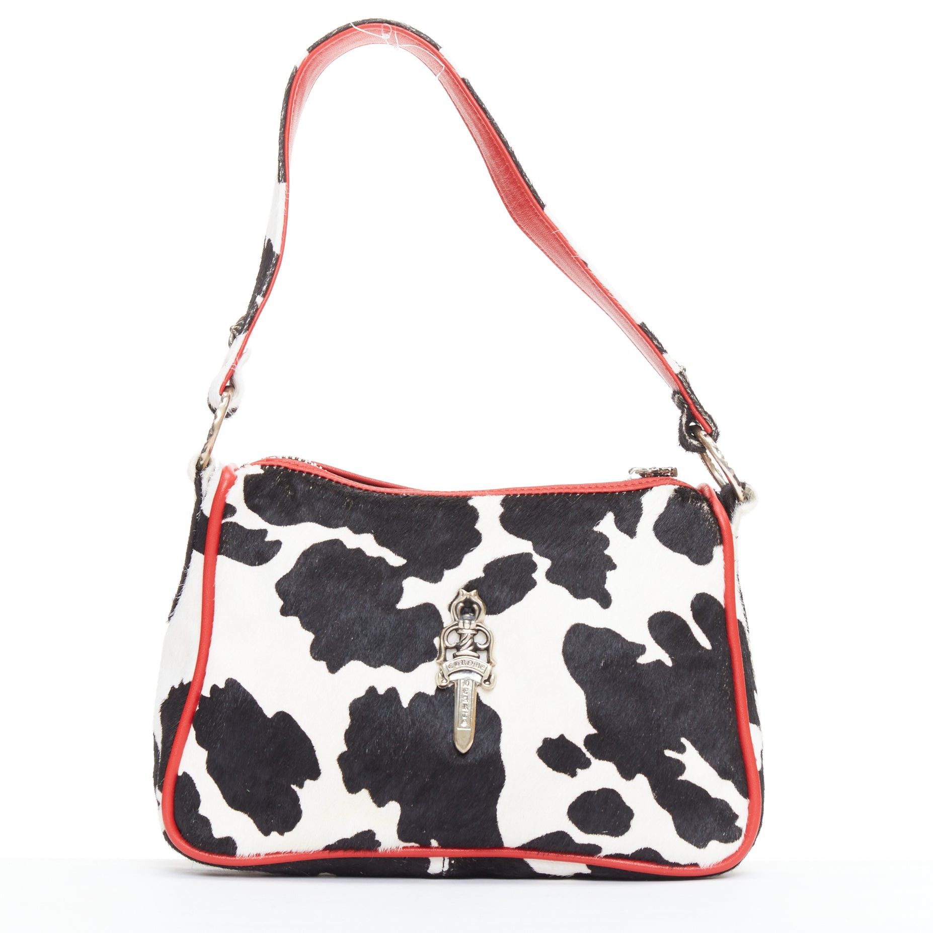 Chrome Hearts rare CHROME HEARTS Nuggets black white cow calf hair 