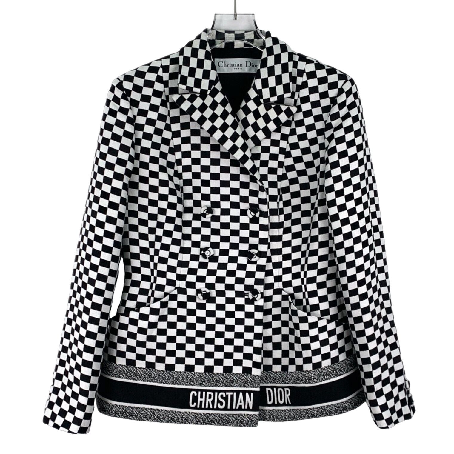 Dior Dior Checkerboard Double-Breasted Jacket FR 38 Size S / US 4 / IT 40 - 1 Thumbnail