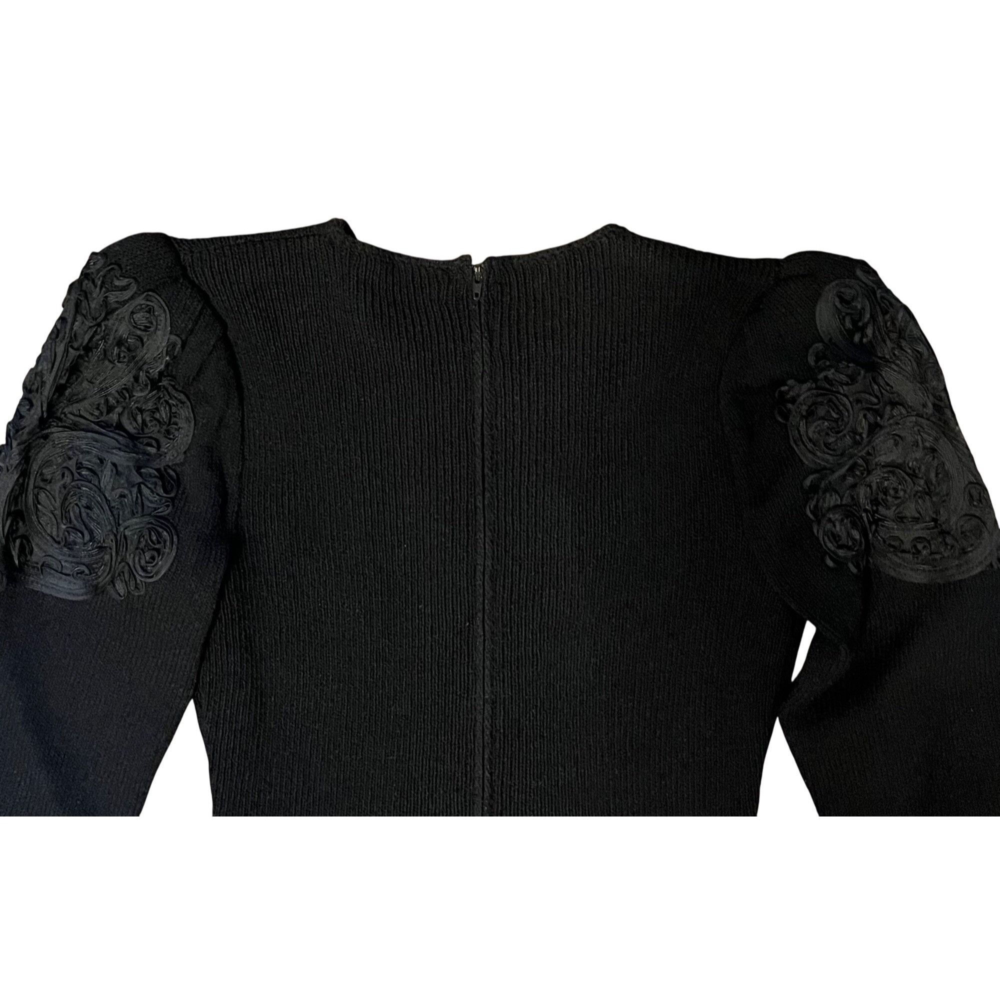 Vintage VTG 60’s 70’s Pat Sandler 8 10 Dress Black Sweater Santana K Size L / US 10 / IT 46 - 6 Thumbnail